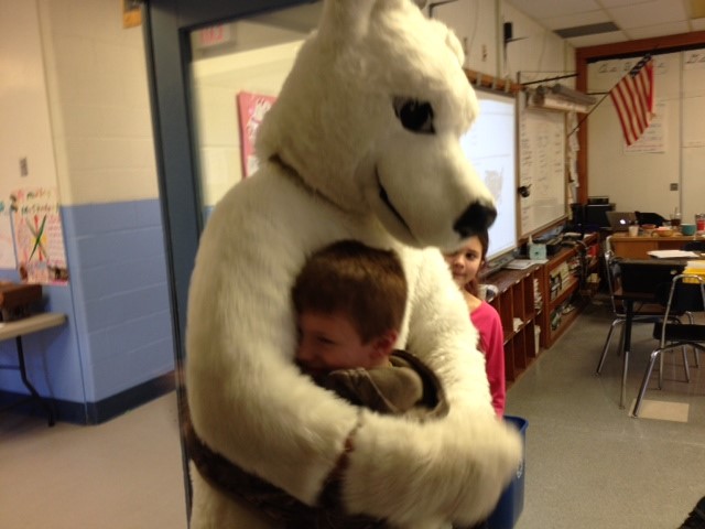 A Special Visit from “Goody” The Polar Bear at Greenlawn Elementary.  