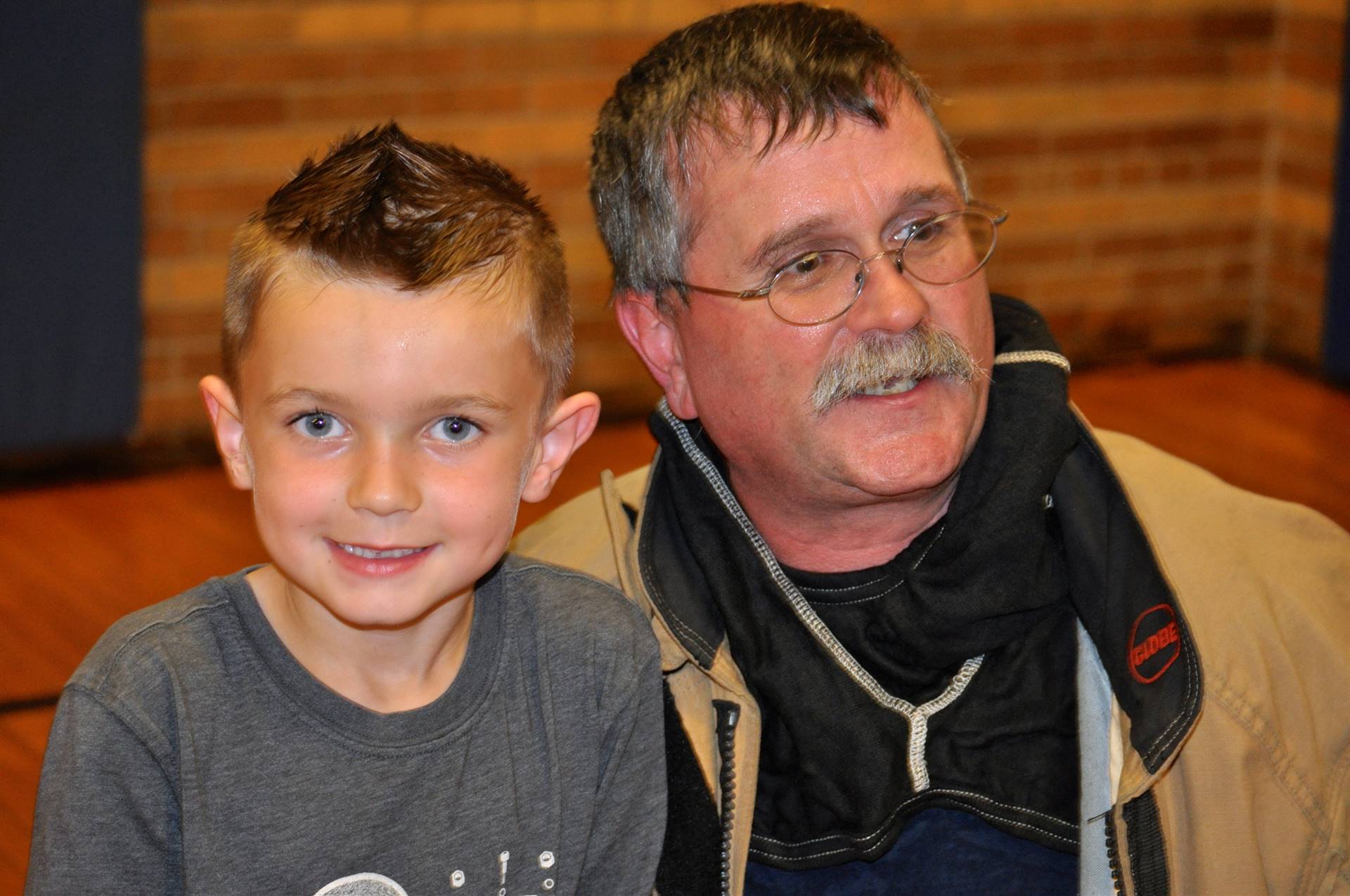 A firefighter with his grandson!