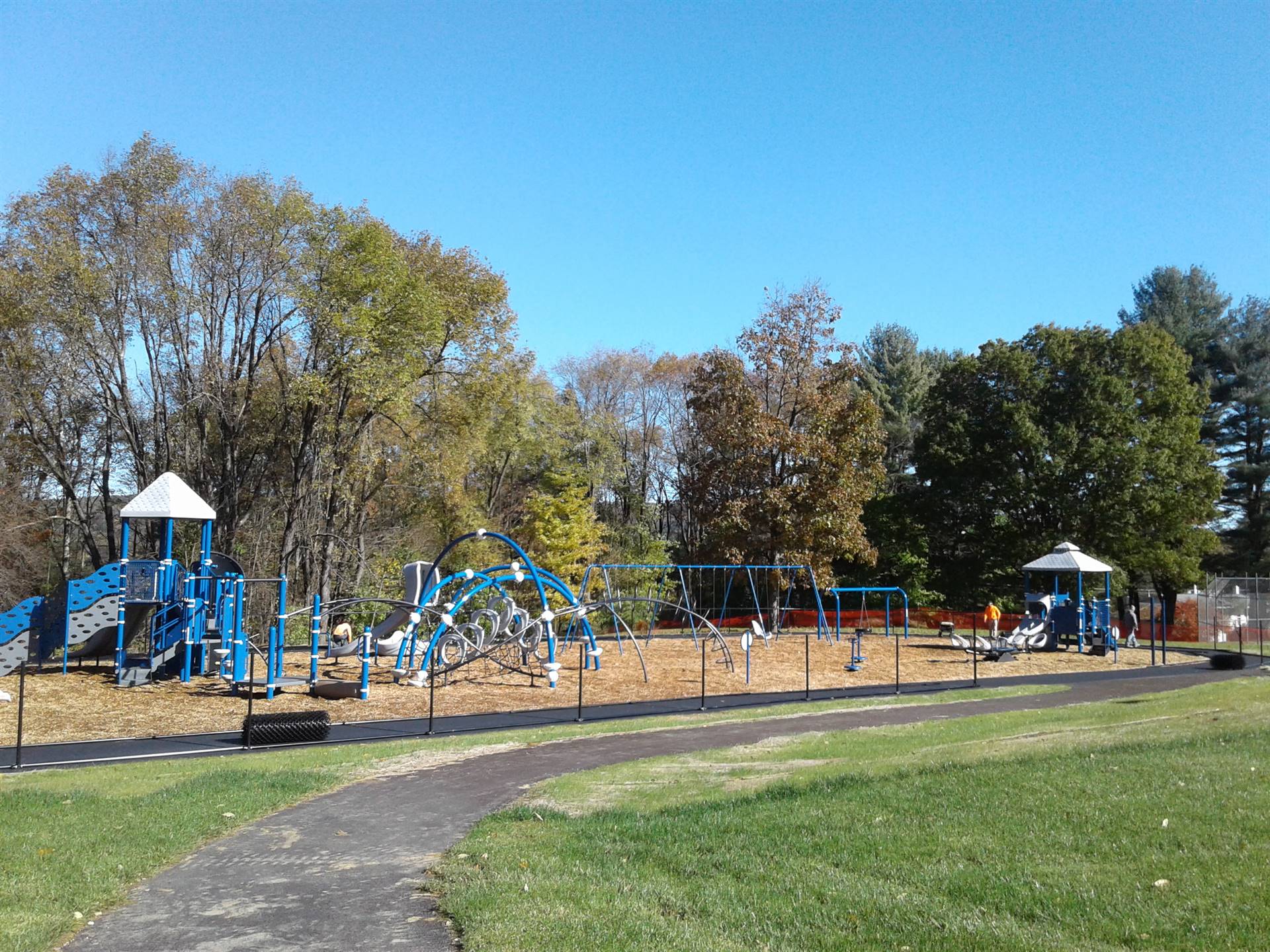 New Greenlawn Playground - view from the back of the building