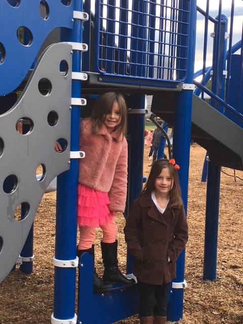 Students on climbing apparatus