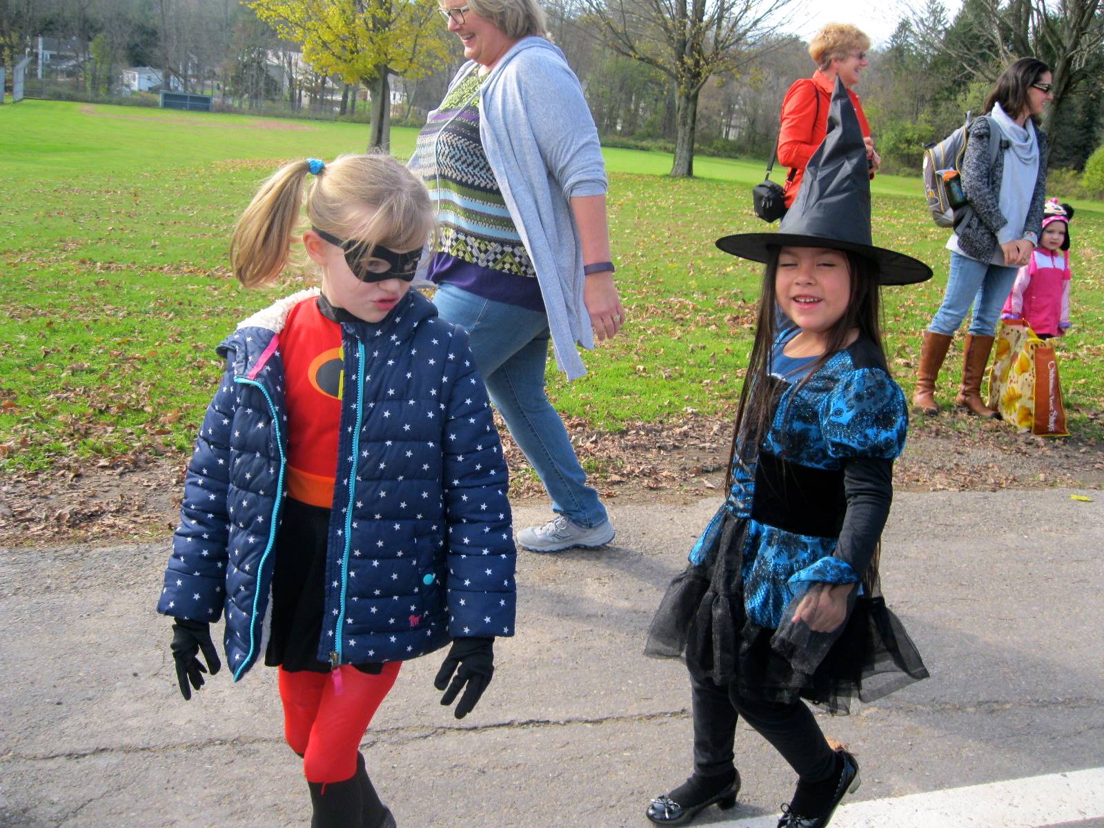 Students in the fall parade at Guilford elementary school.