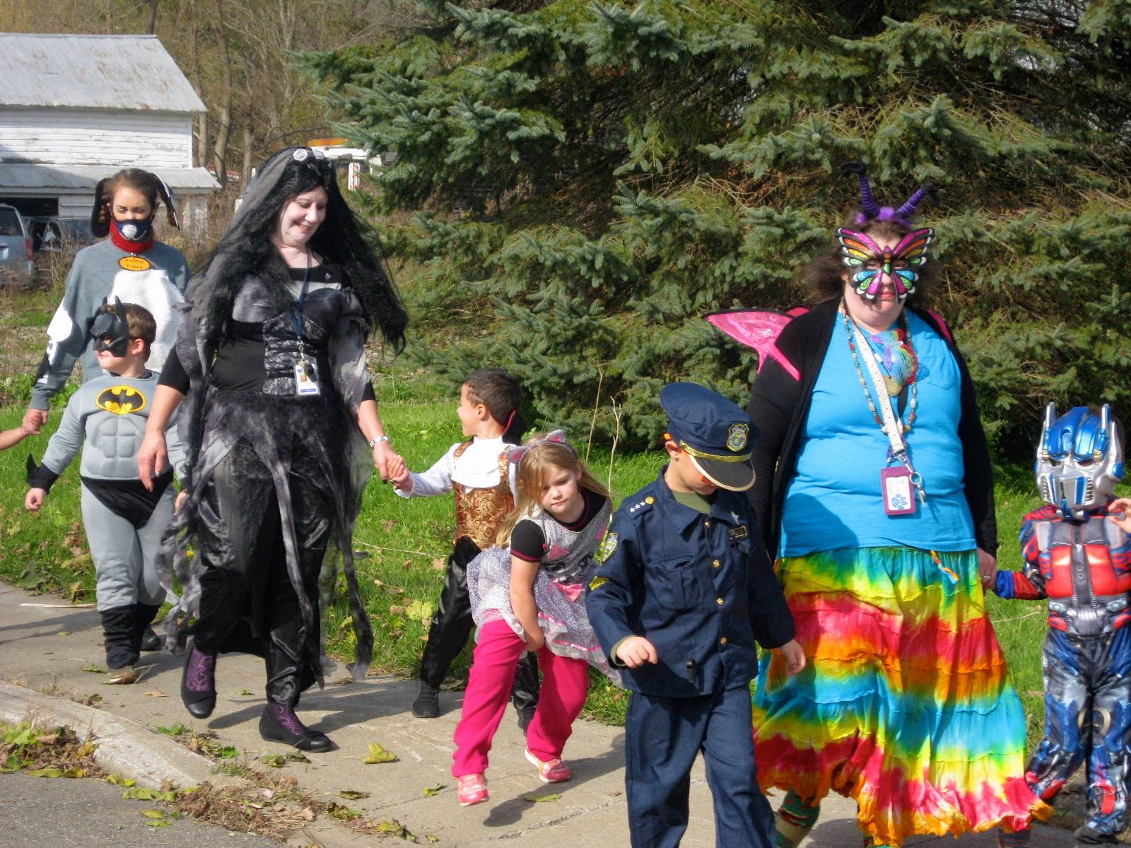 Guilford fall parade! A butterfly witch?