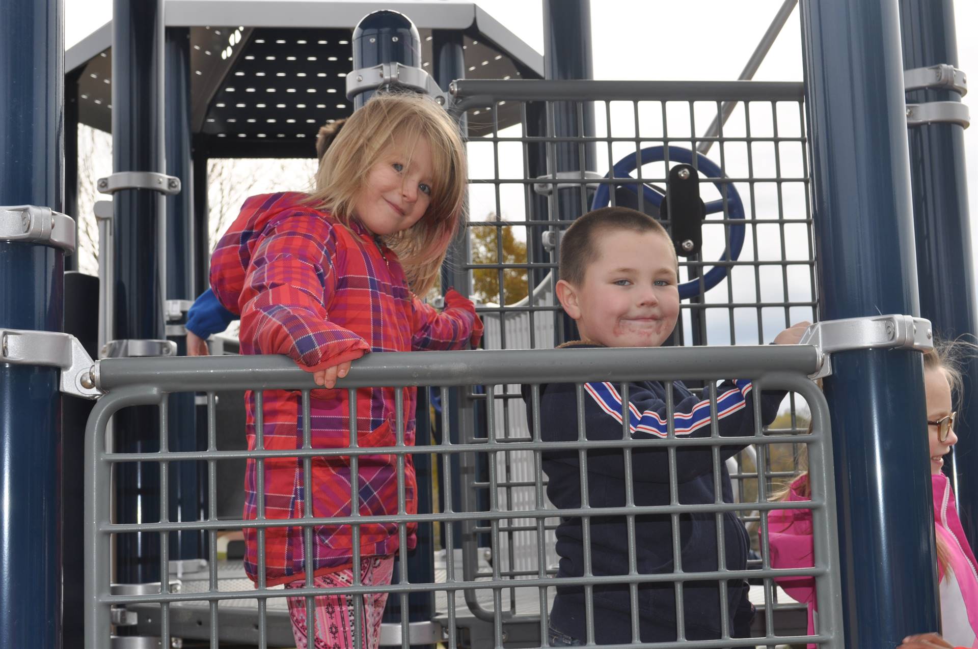 2 students on playground.