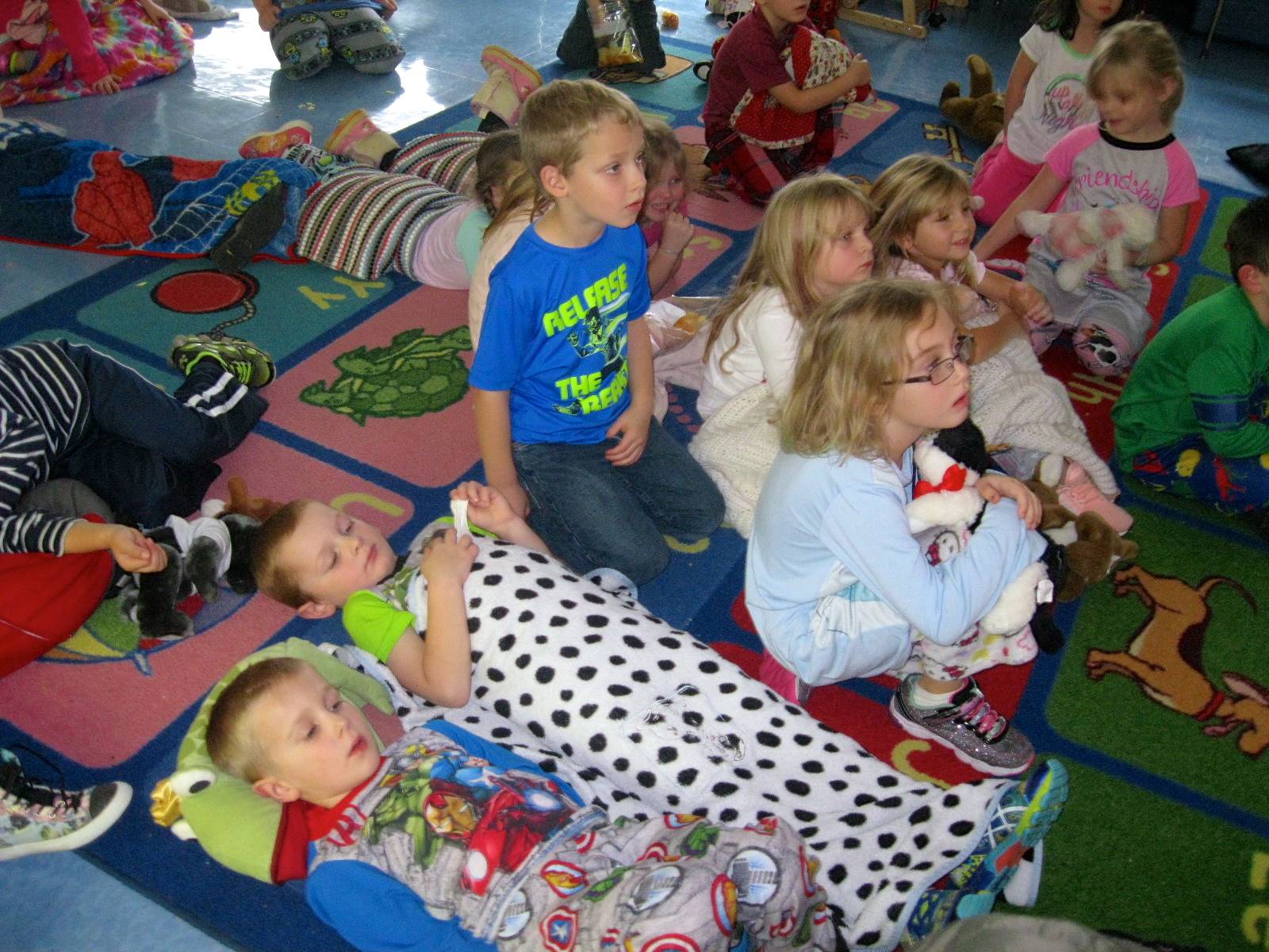 PAJAMA Party with blankets and stuffy's!