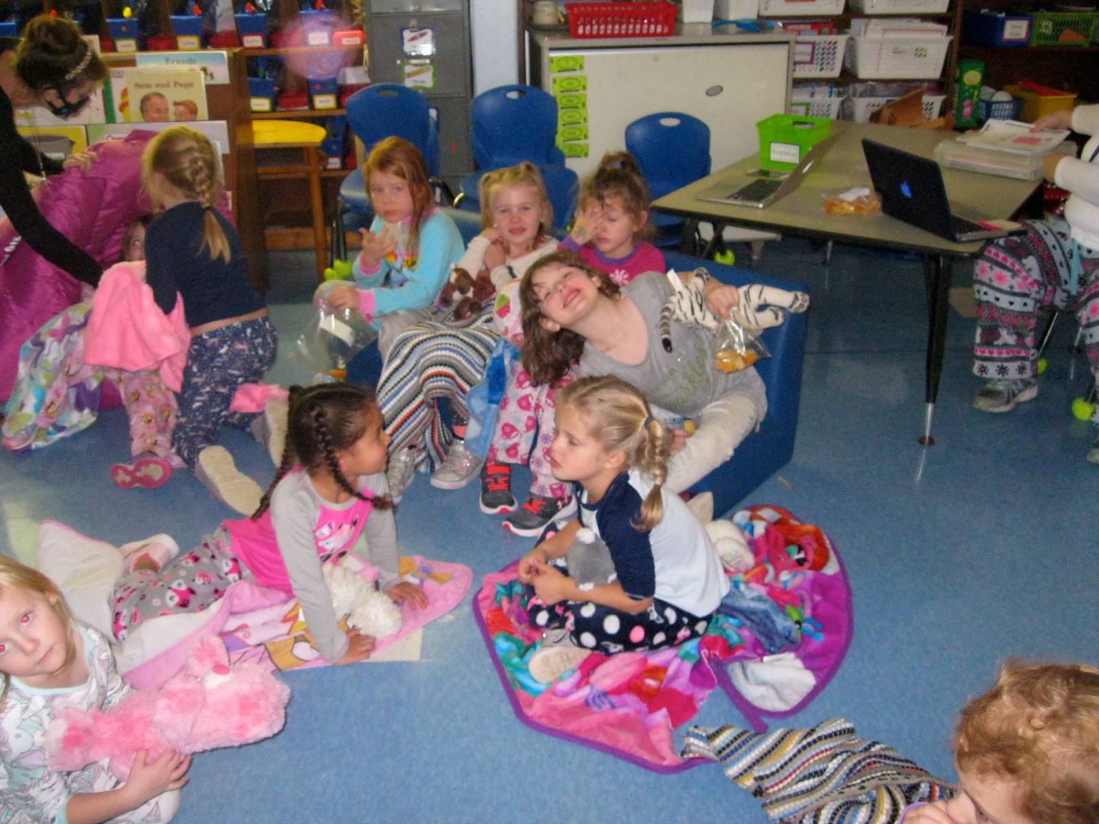 PAJAMA Party with blankets and stuffy's!