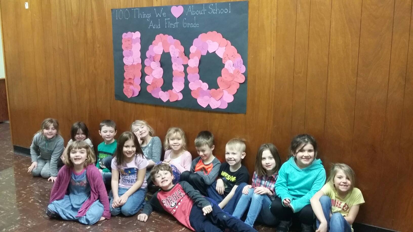 1st grade class wrote 100 ways to love 1st grade!