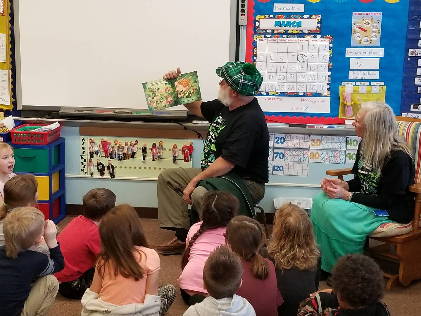 Mr. and Mrs. Wilcox are reading guests