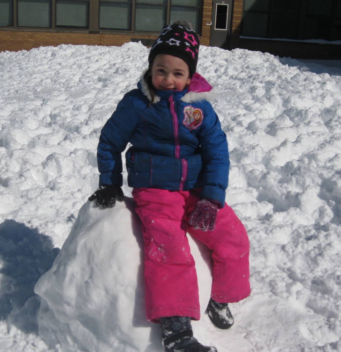 Child playing in snow!