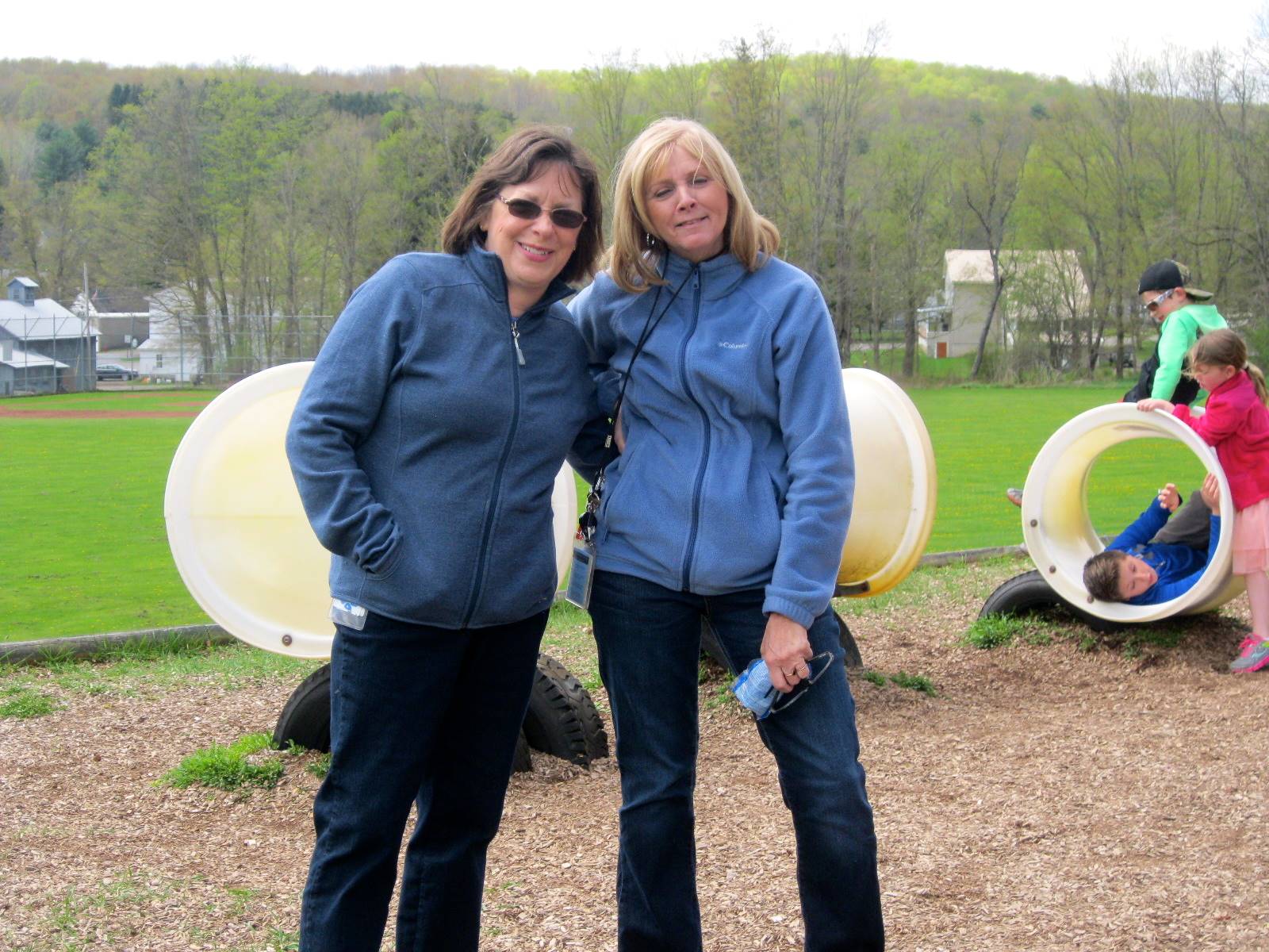 Aides on the playground!