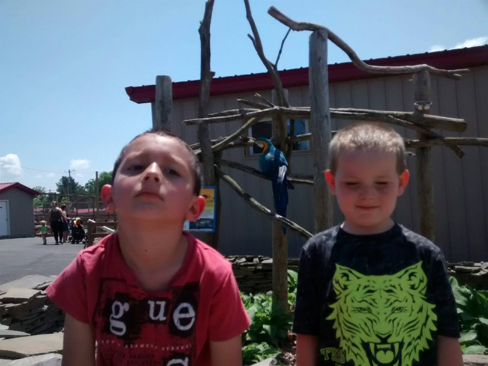 2 pre K students at Animal Adventure