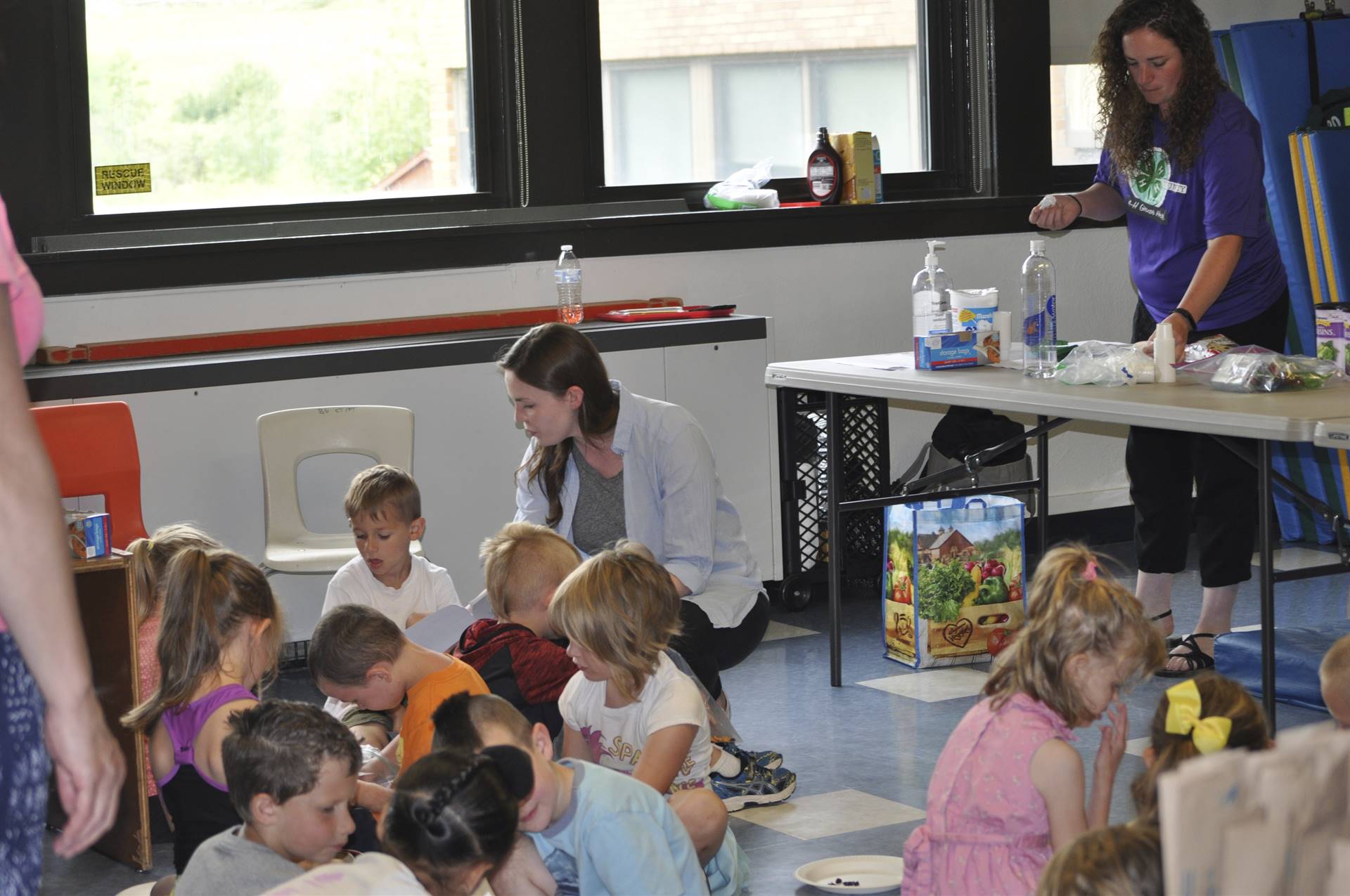 Students enjoy eating their trail mix on campout day!