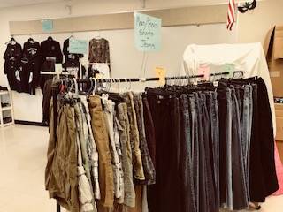 Bobcat Boutique - racks of pants