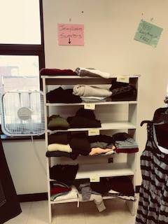 Bobcat Boutique - racks of clothes