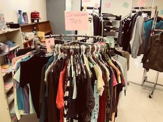 Bobcat Boutique - racks of clothes