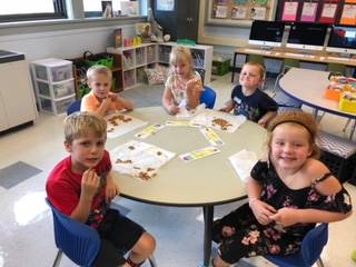 students pause to show their work.