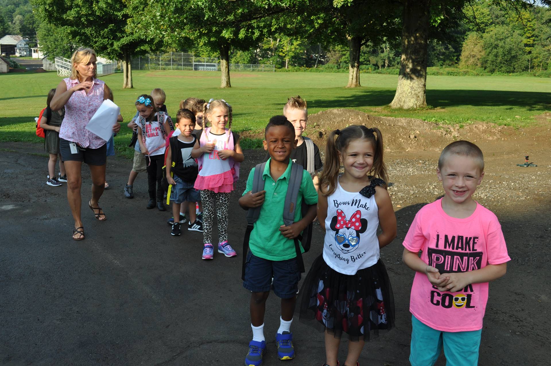 First graders all lined up!