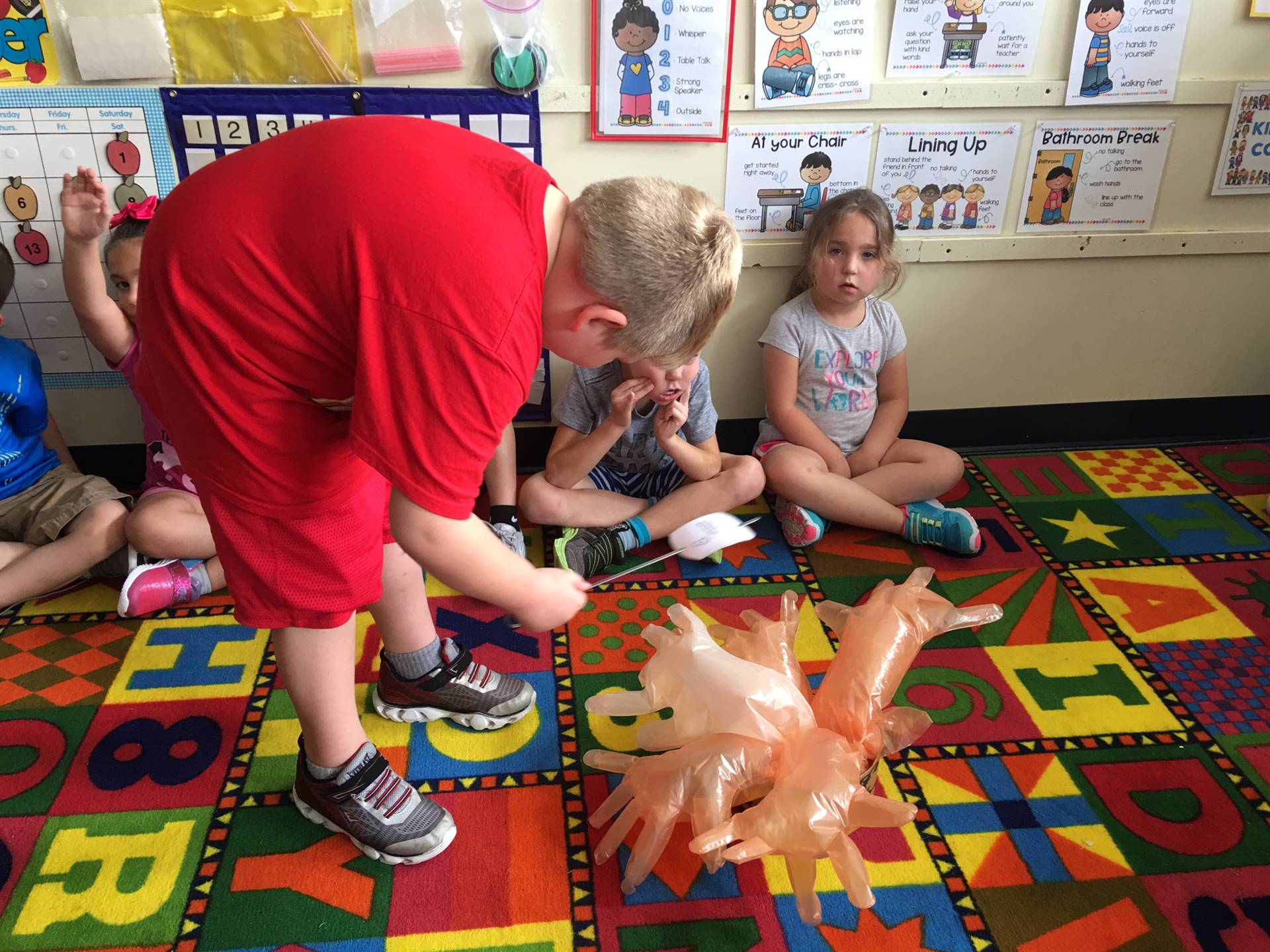 Student toasting Marshmallows while learning about counselor roles.