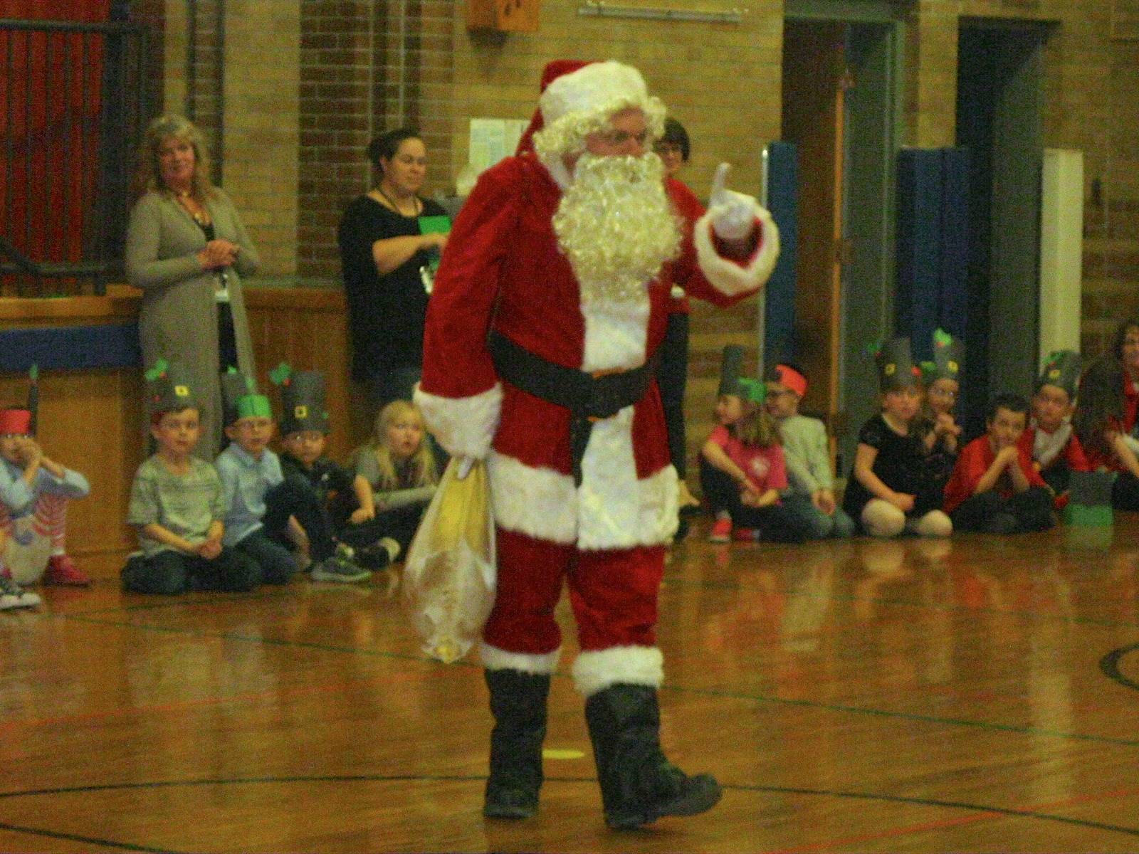 Santa arrives to sing a long!