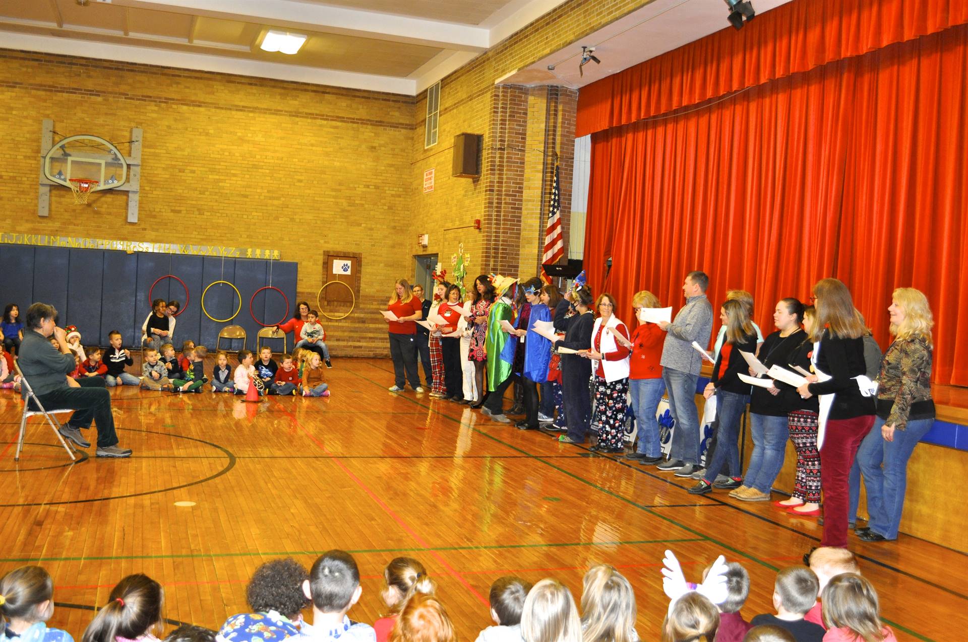 Staff members sing to our Bus Driver, Louise on her last day!