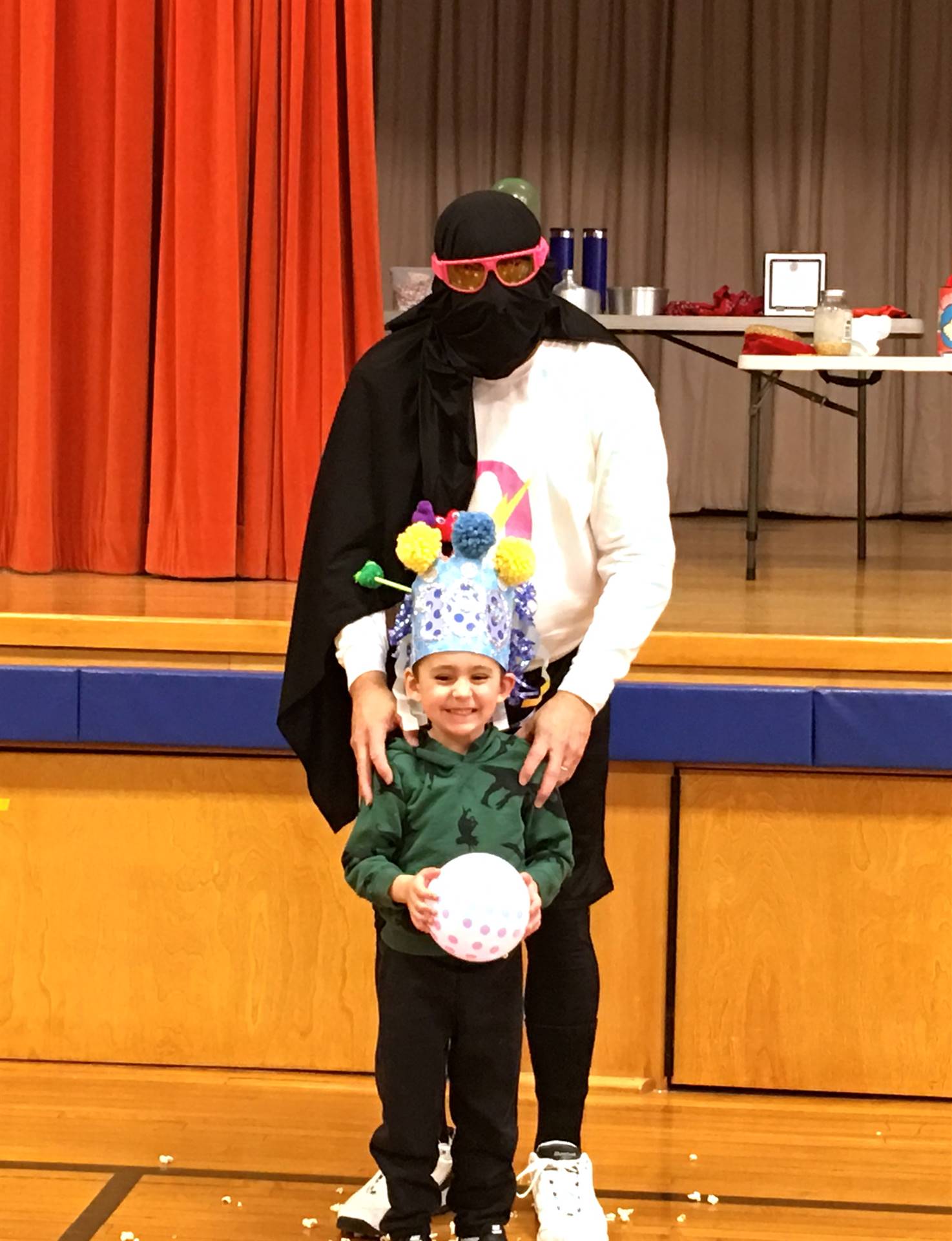 Zero the Hero with the 100th day student.
