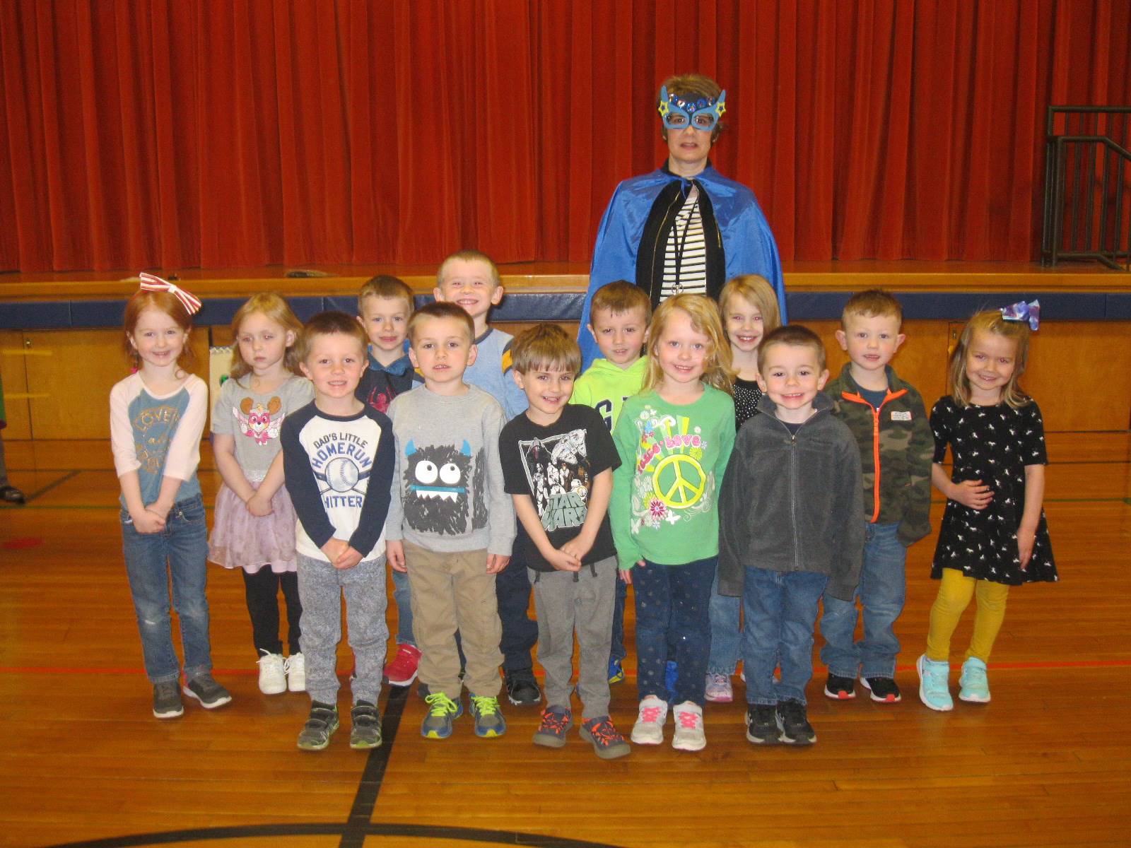 Personal Goal superhero with pre K students!