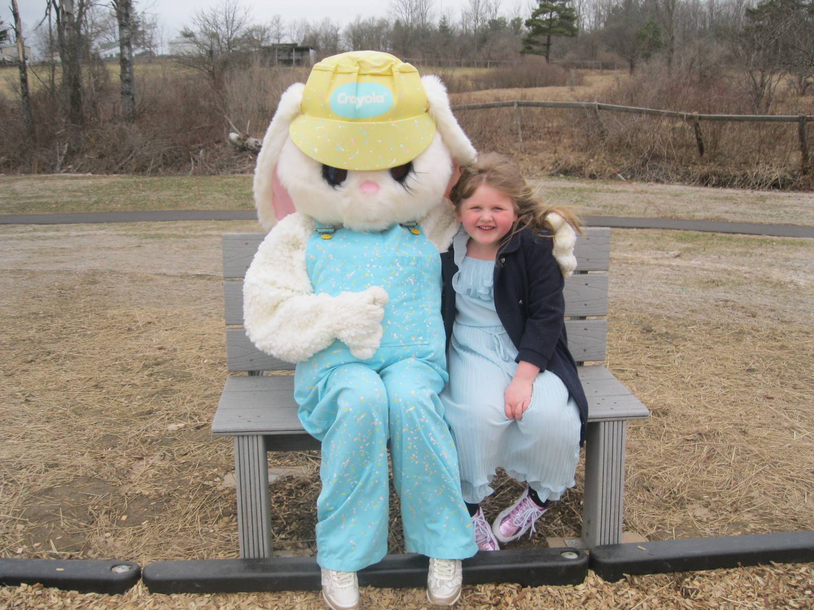 1 student with Easter Bunny