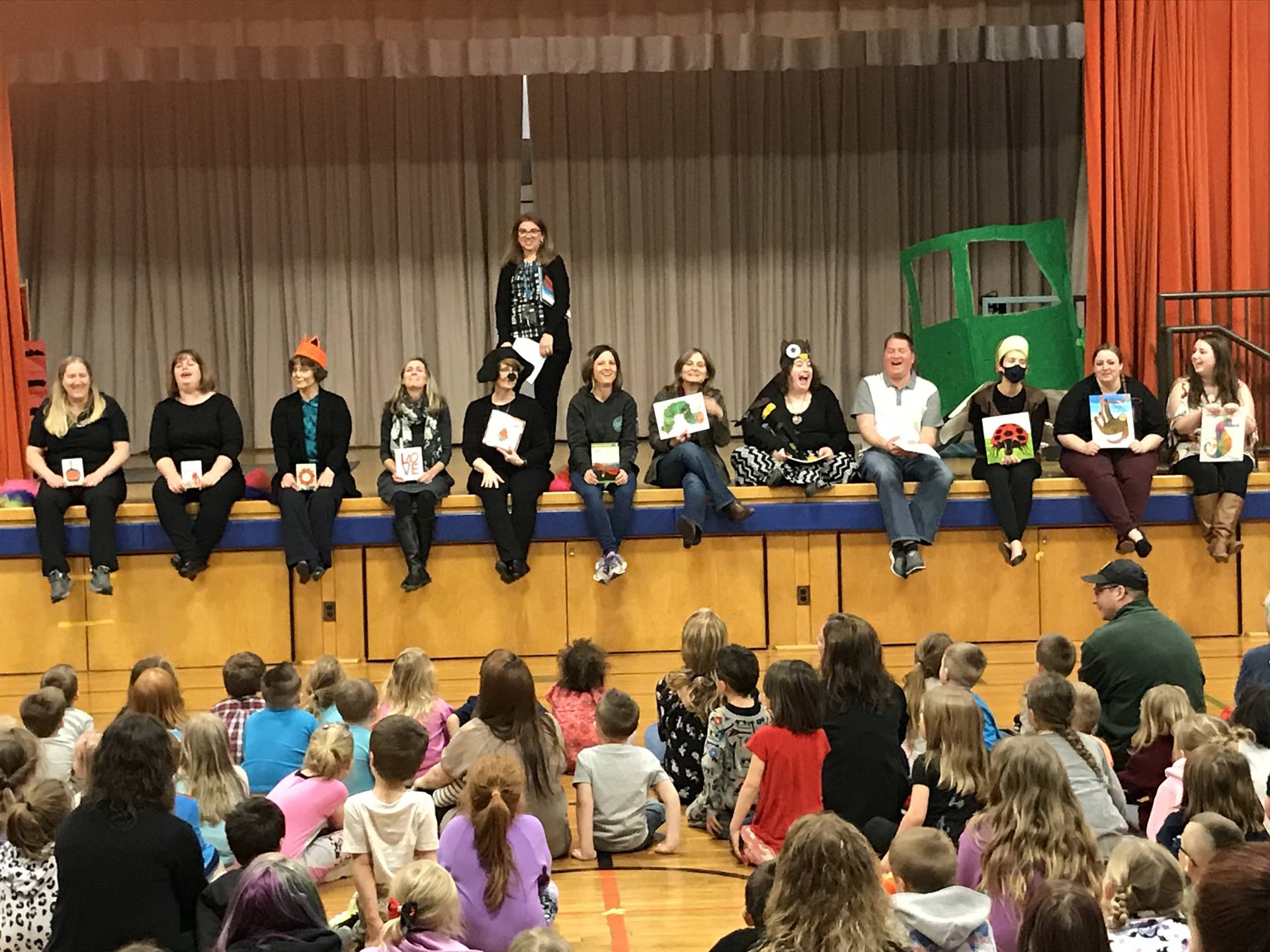 Guilford teaching staff on stage.