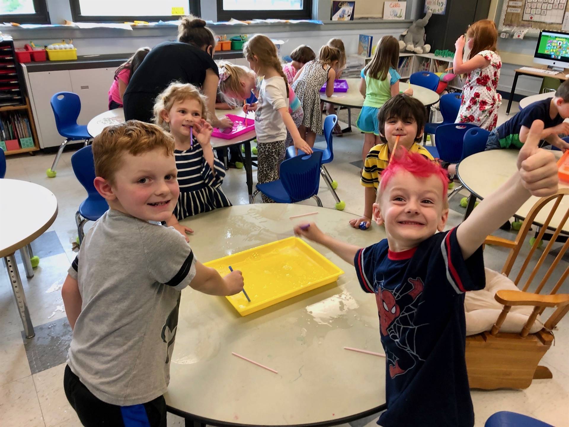 Students show off bubbles!