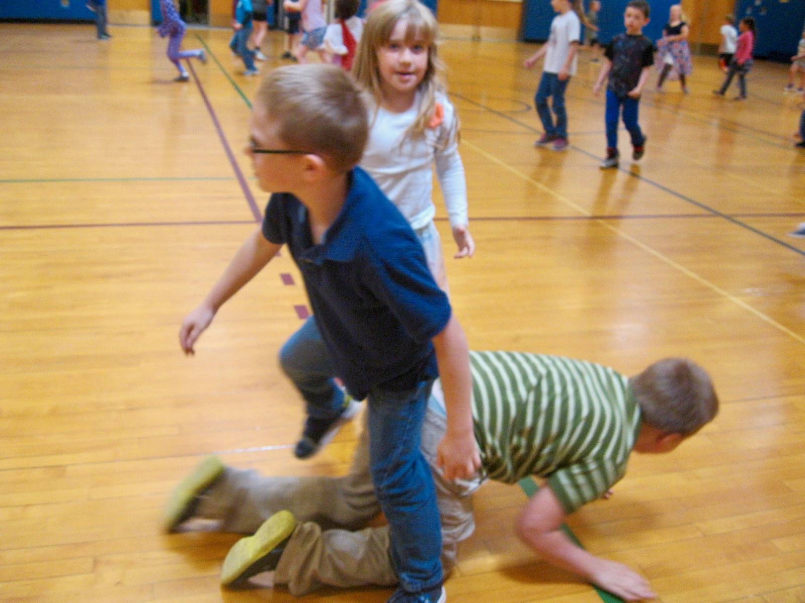 students play Monster mud tag