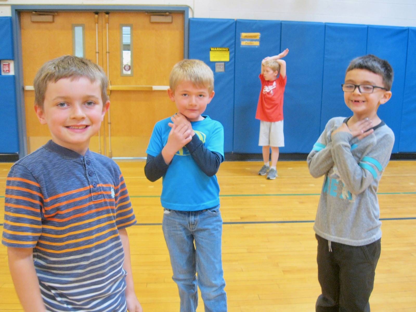 3 students in PE.