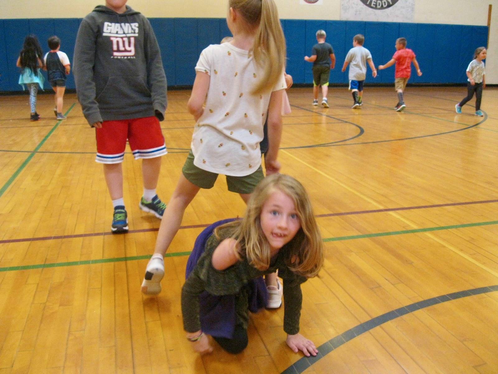 Running in PE playing monster mud tag!