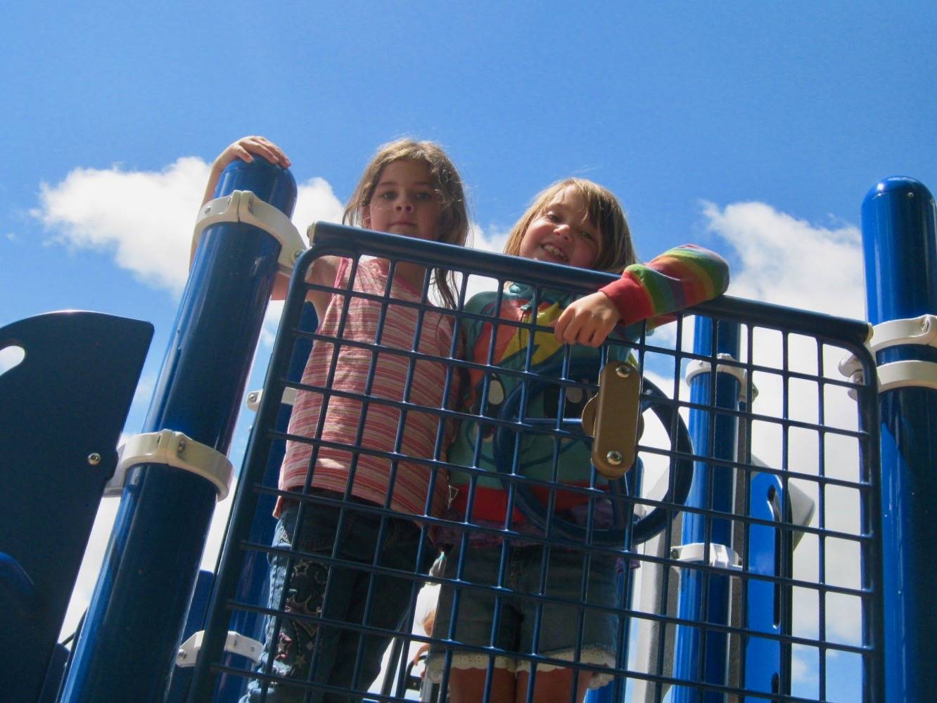 Students playing on playground.