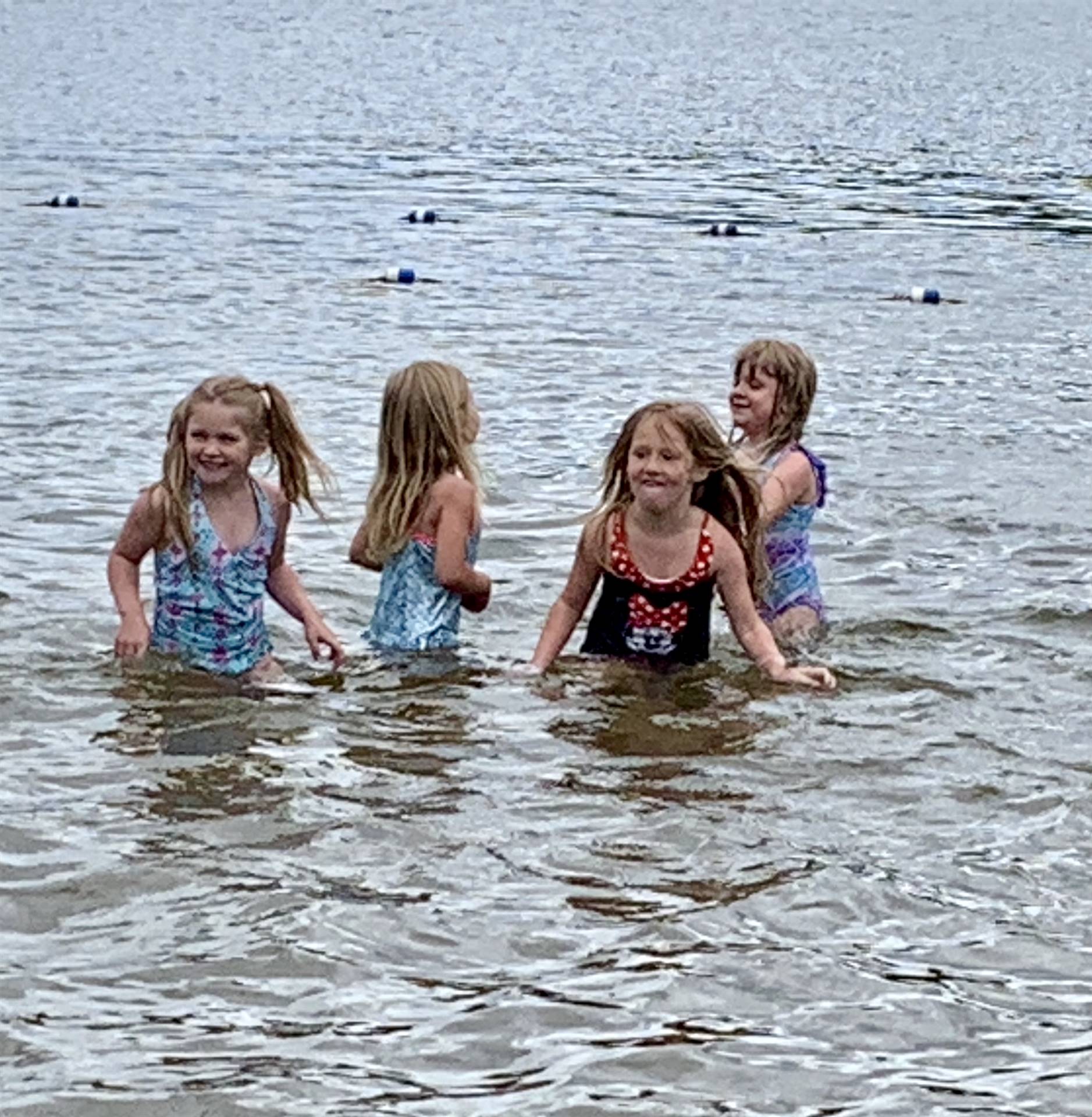 4 students in water.