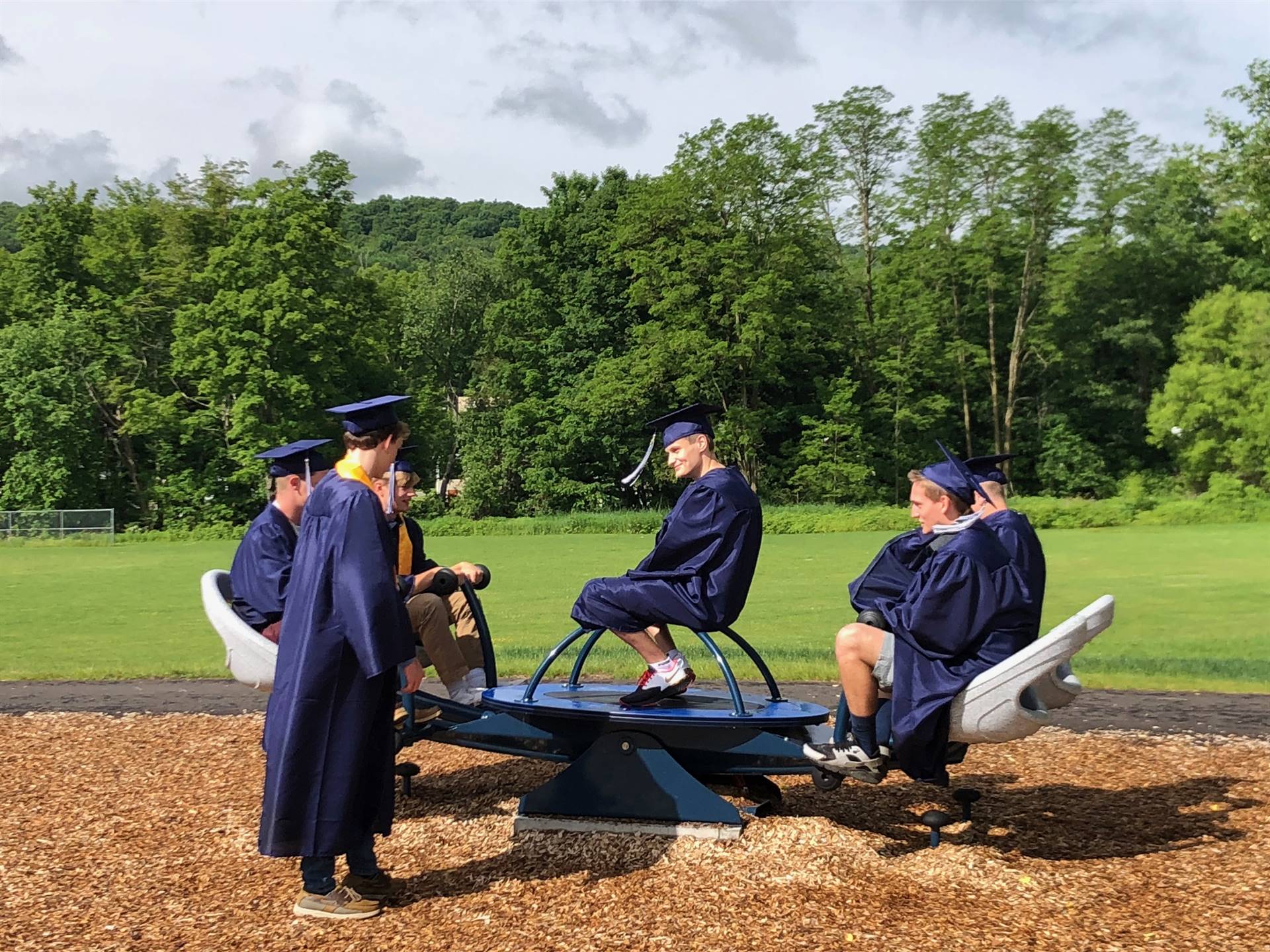 Senior students on playground.