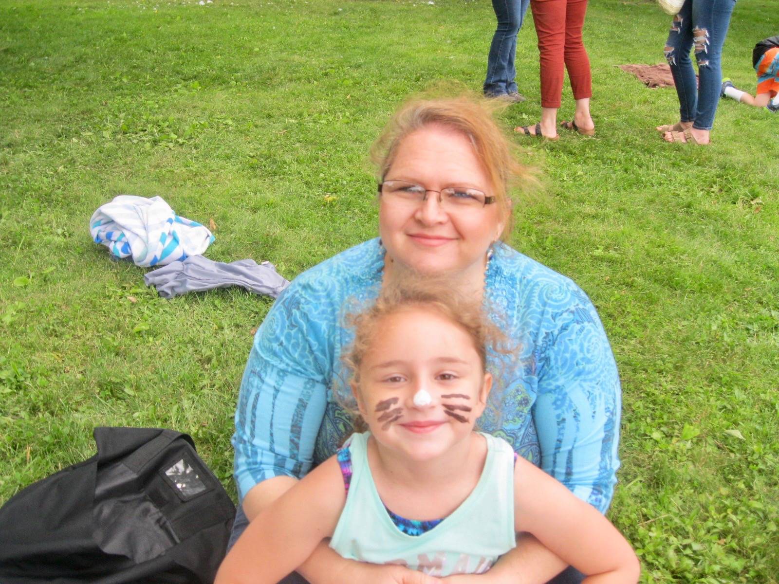 Twinning mom and daughter.