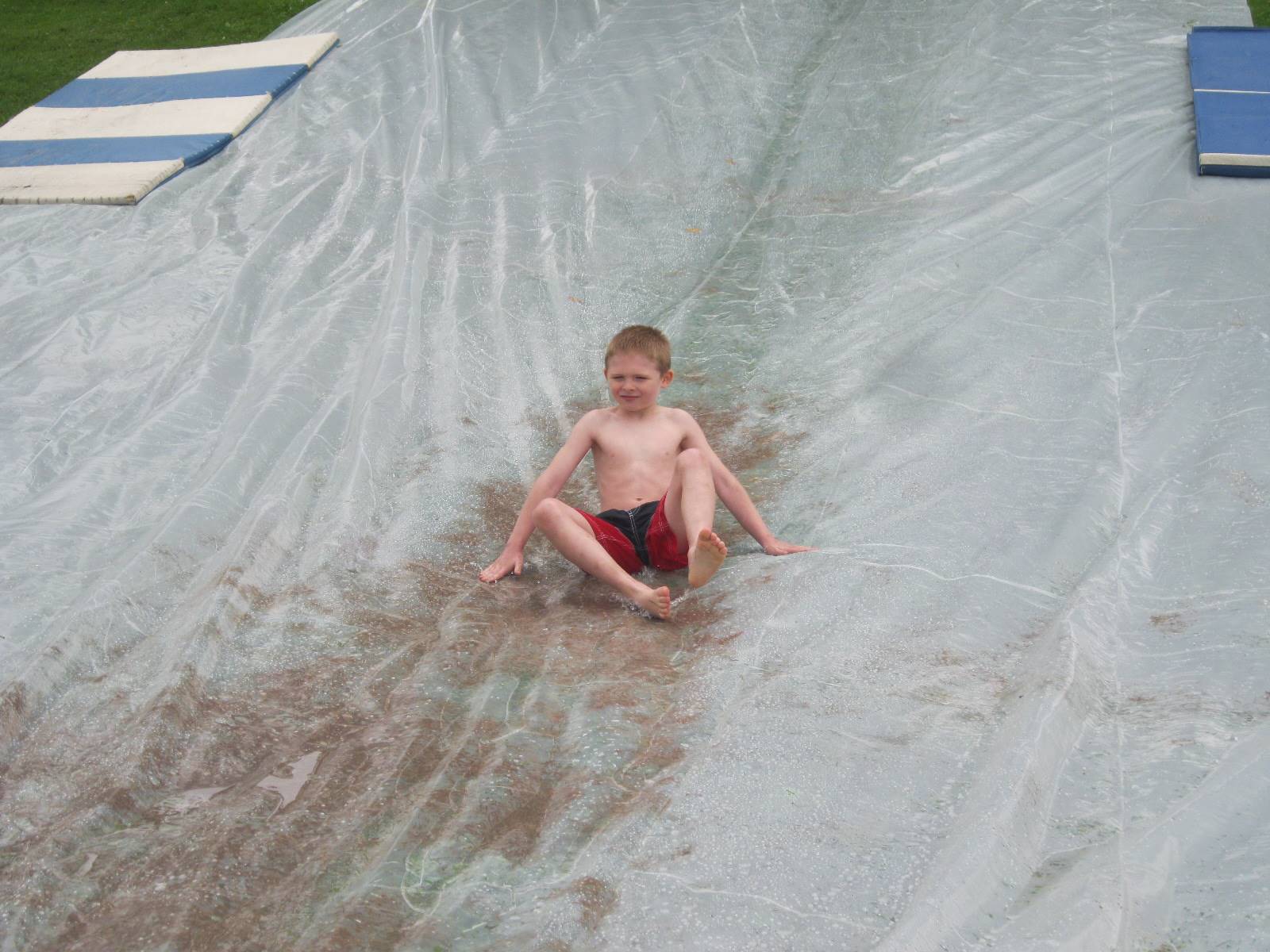 1 student on water slide