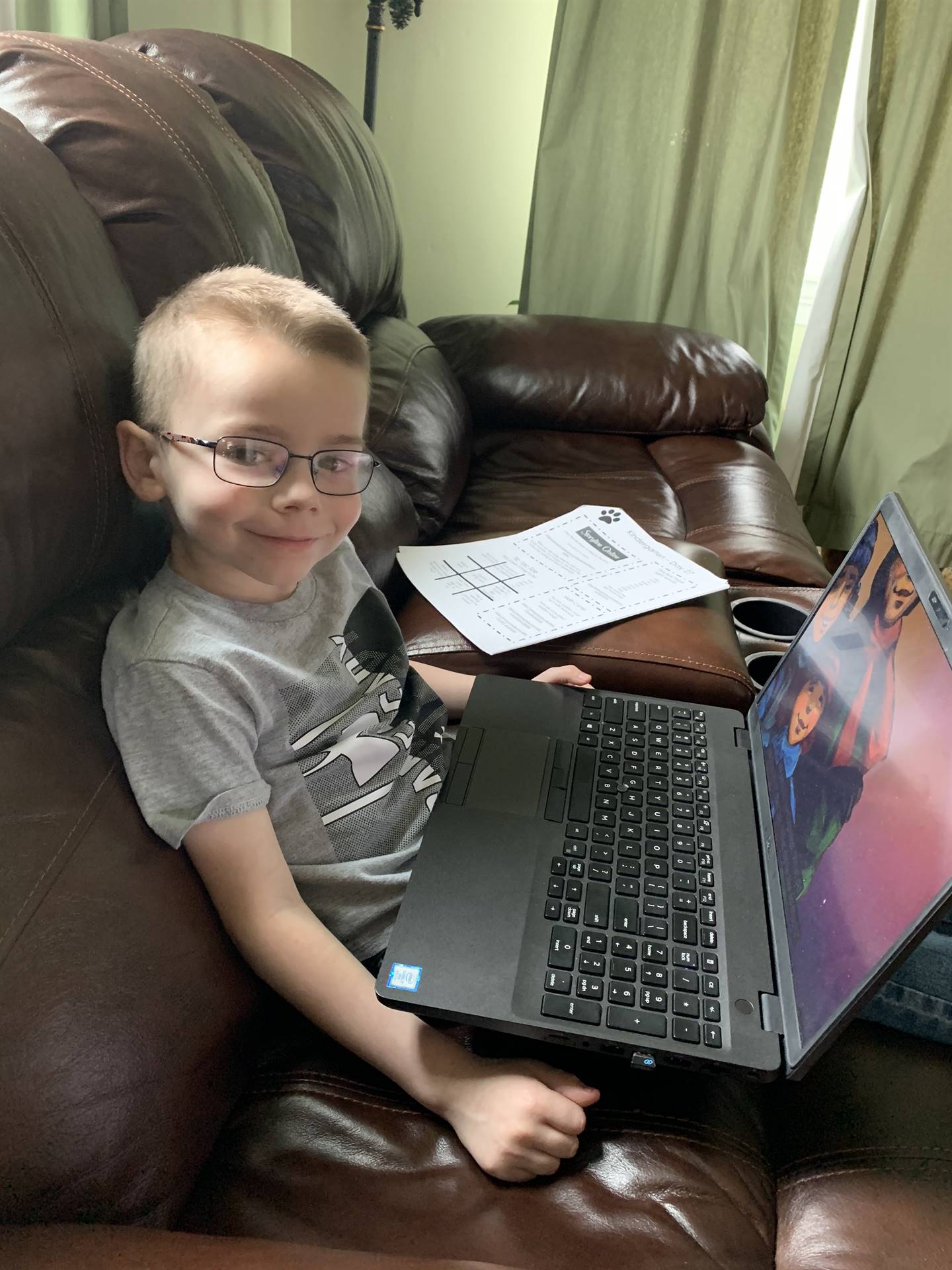 A child with his computer