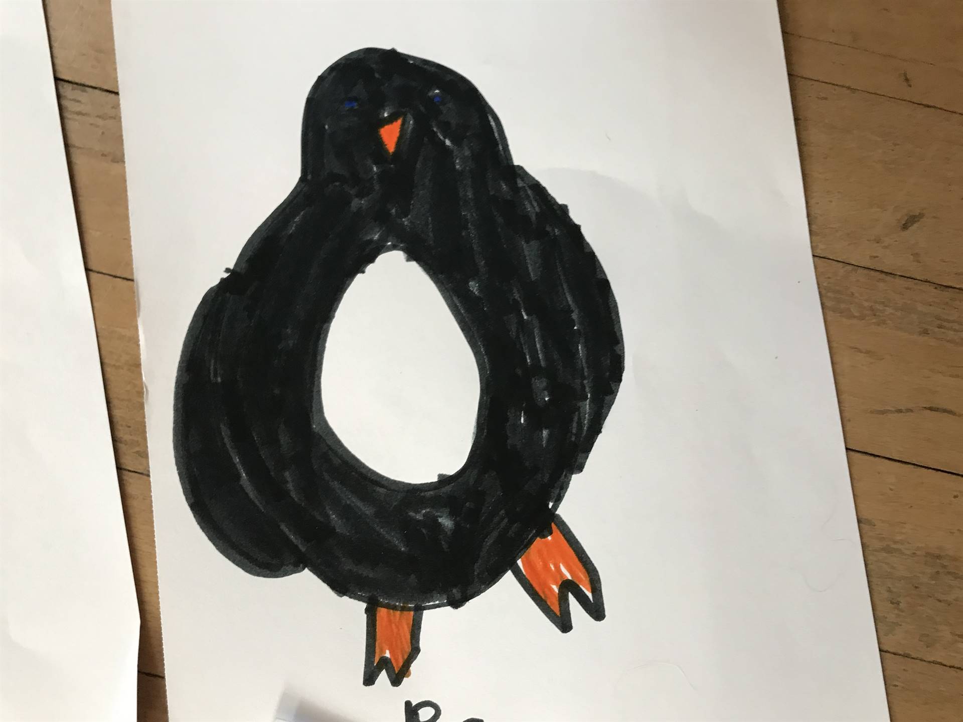 A penguin painting.