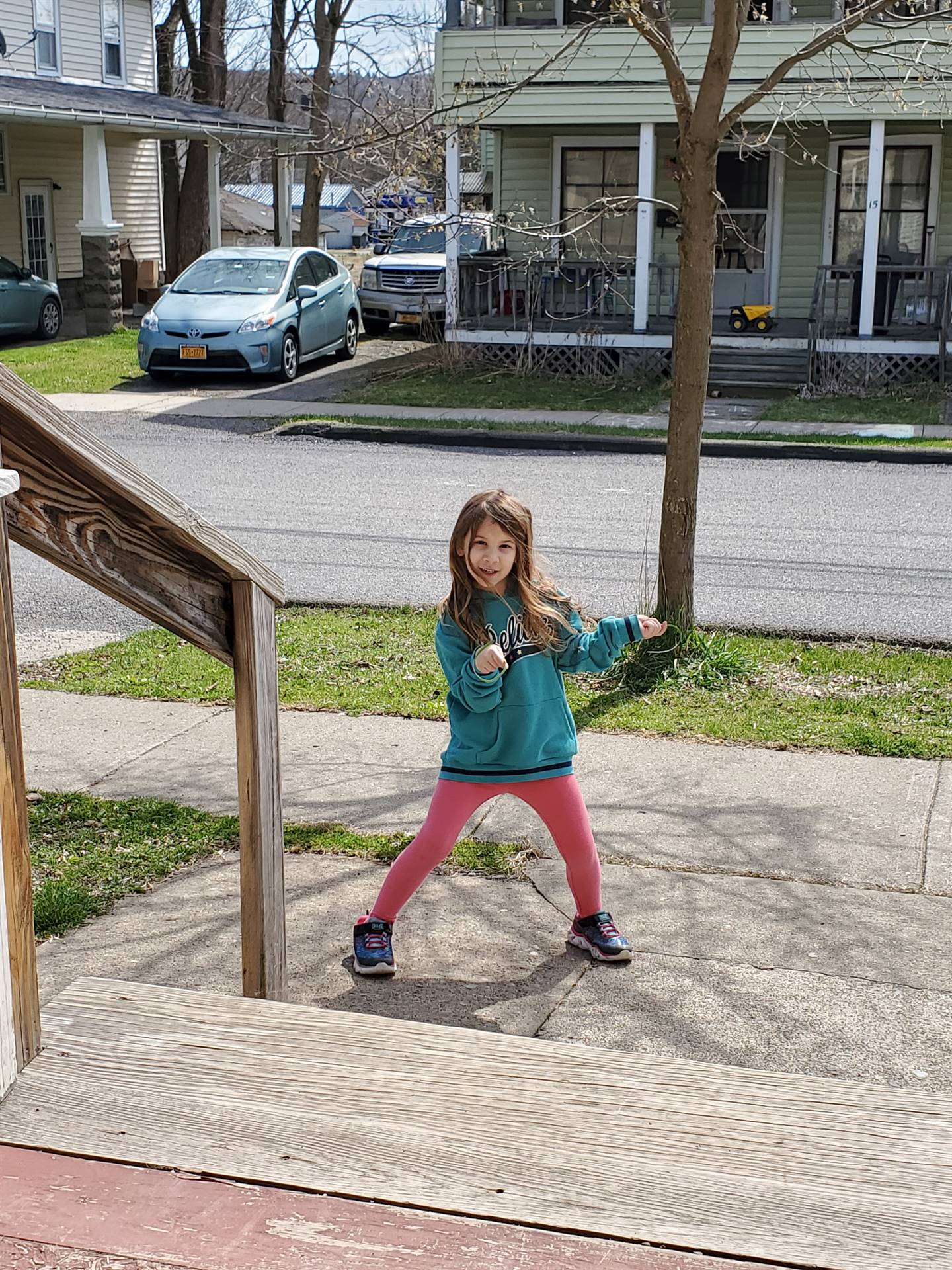 a student outside.