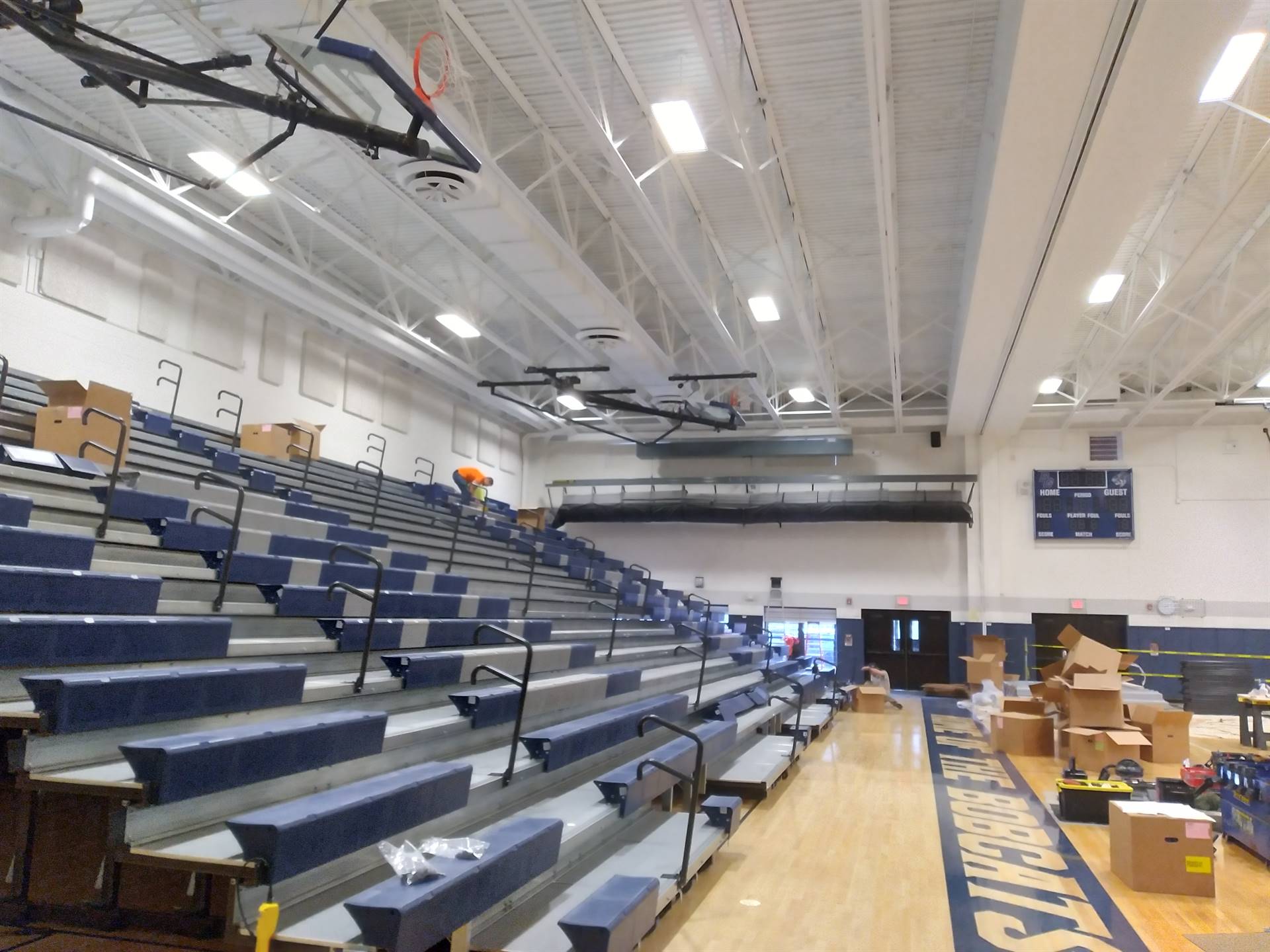 MPR Renovation 2021 Bleacher Installation 2