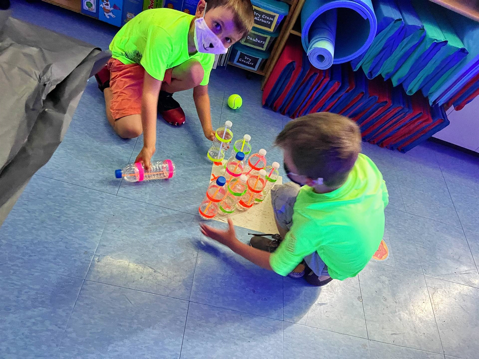 Student fun with "glowing" items