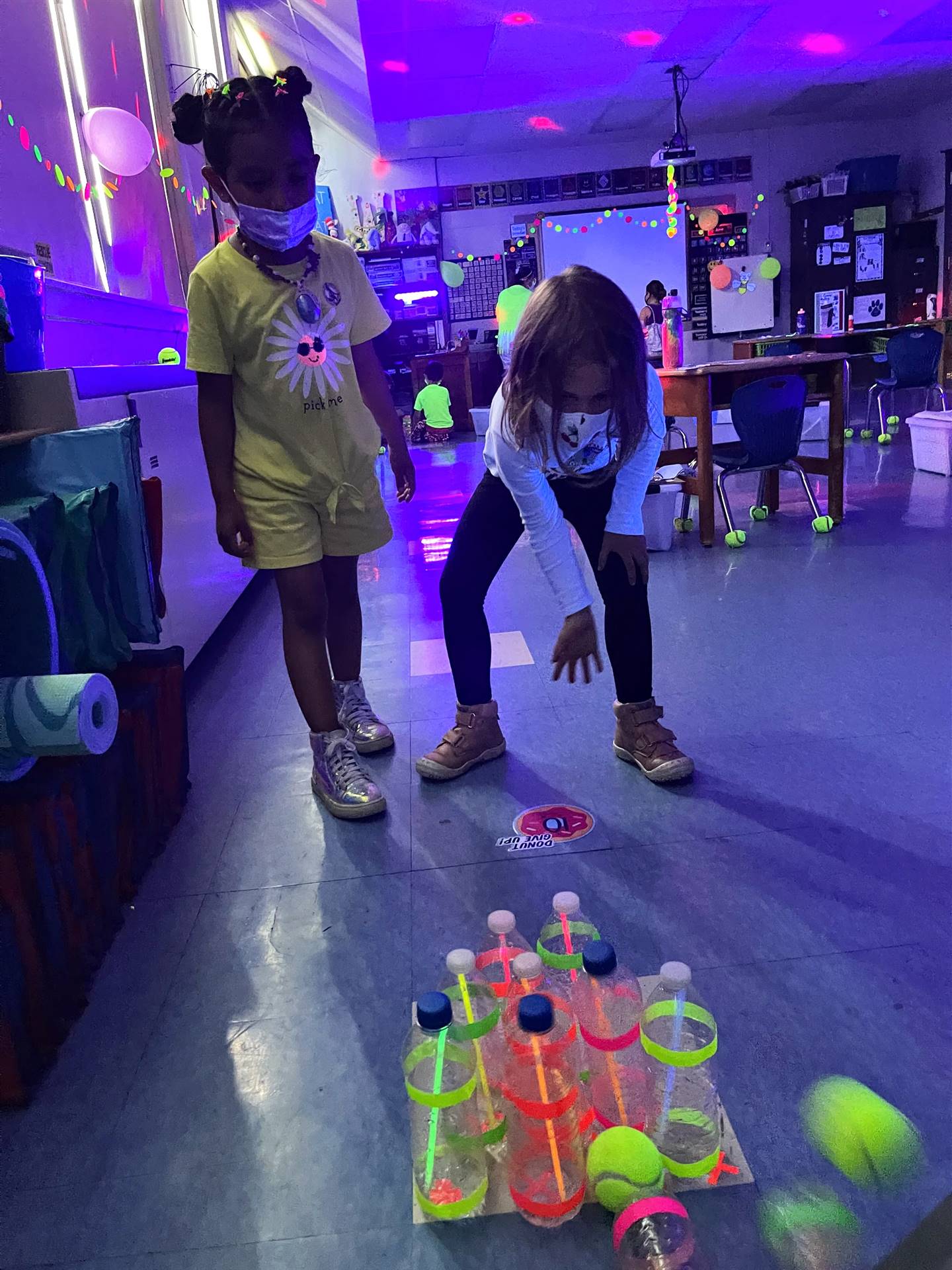 Student fun with "glowing" items