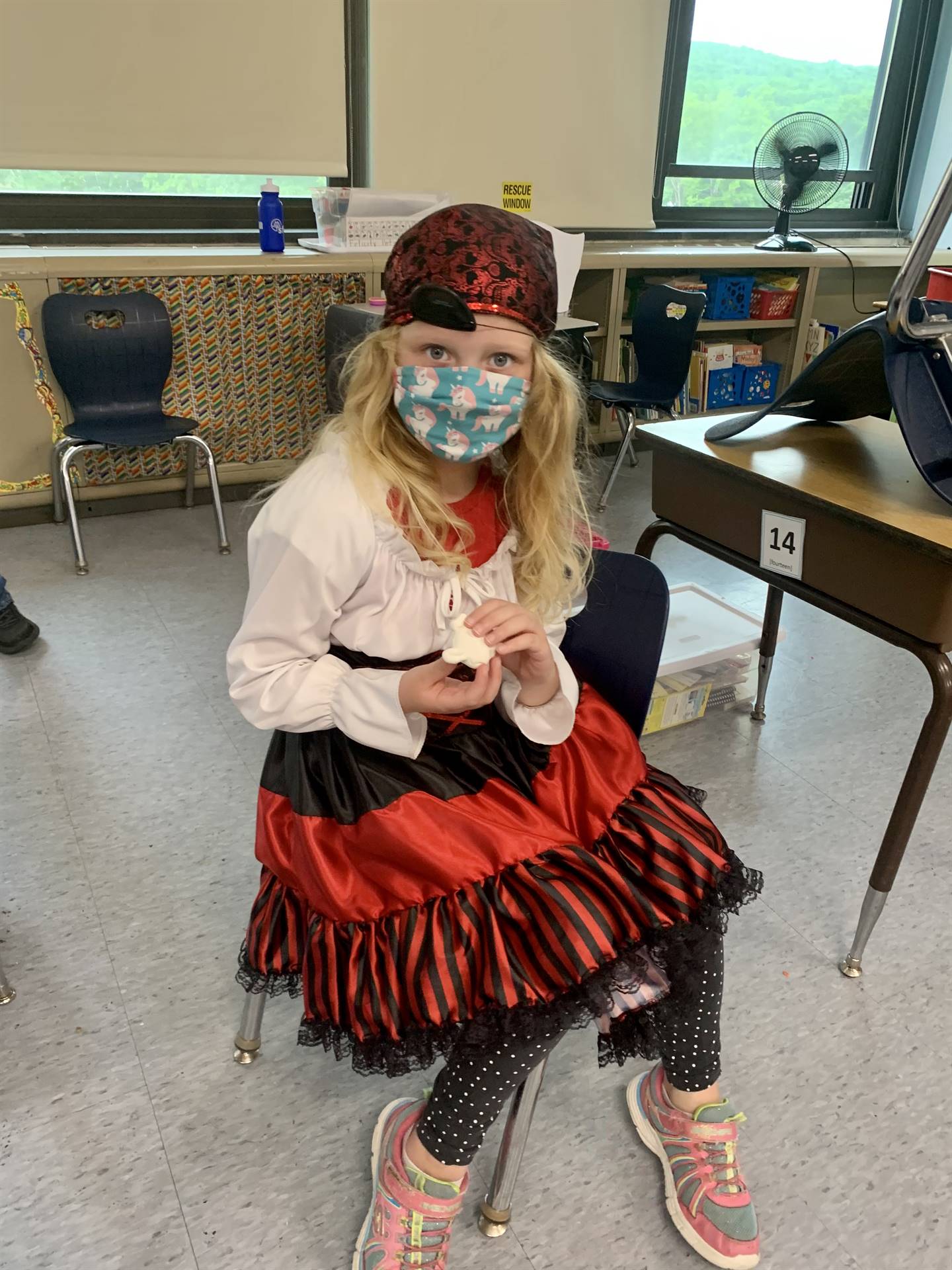 A student dressed as a pirate