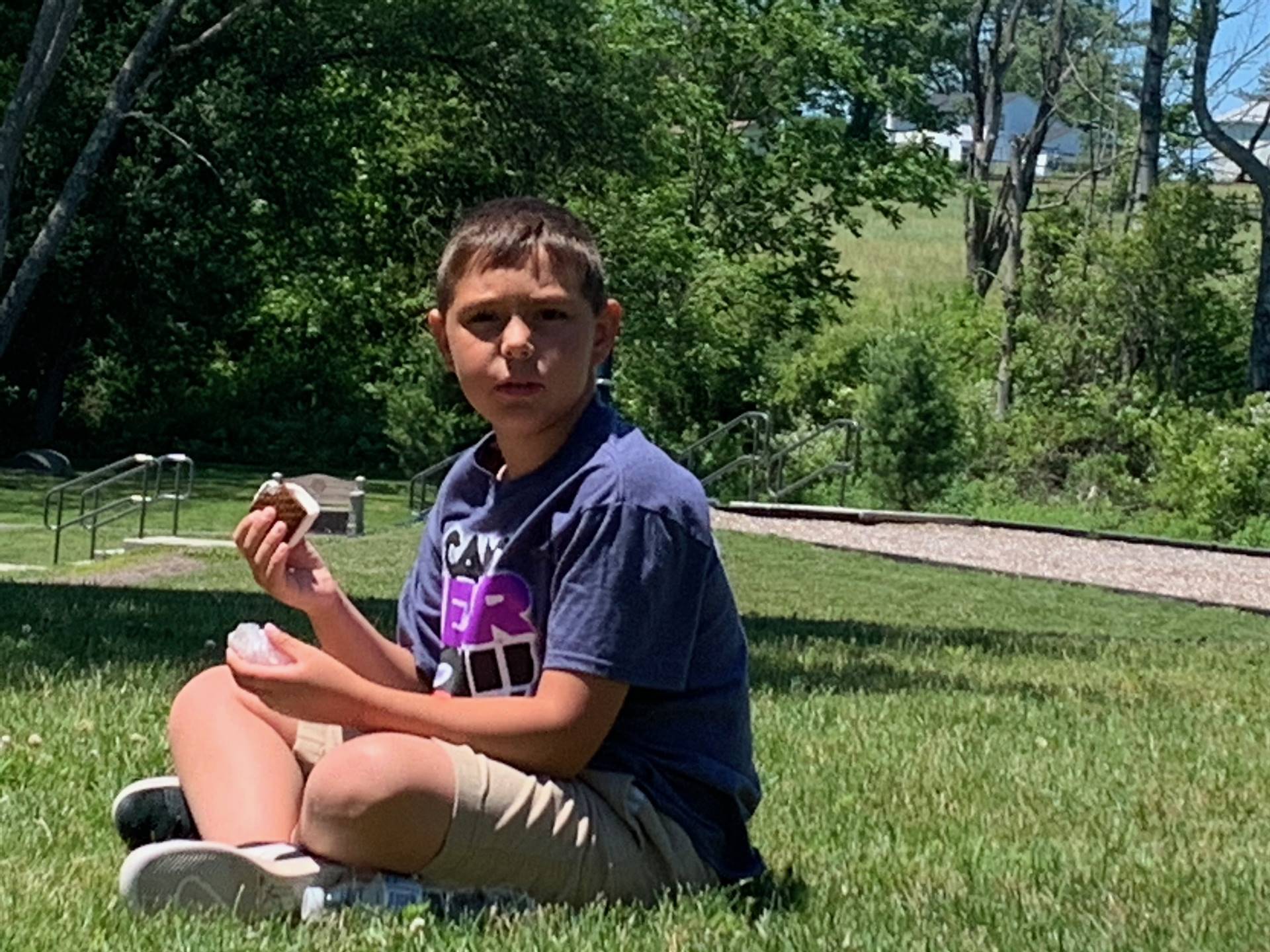 student with ice-cream