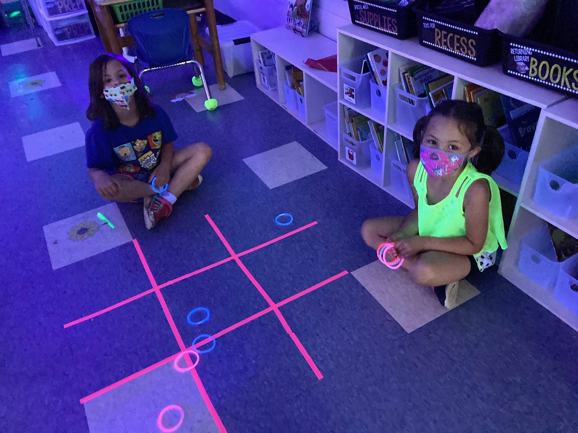 Student fun with "glowing" items