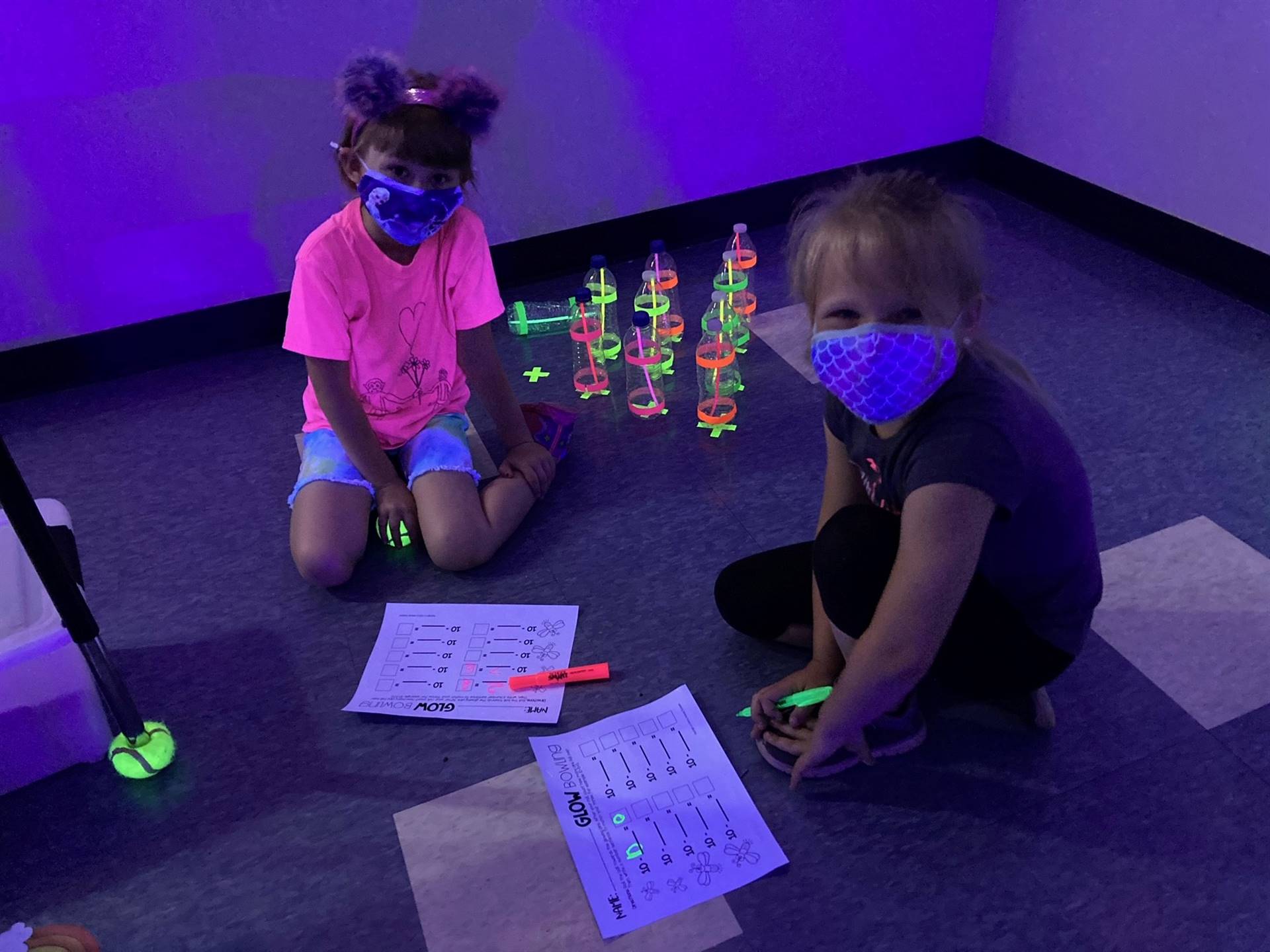 Student fun with "glowing" items