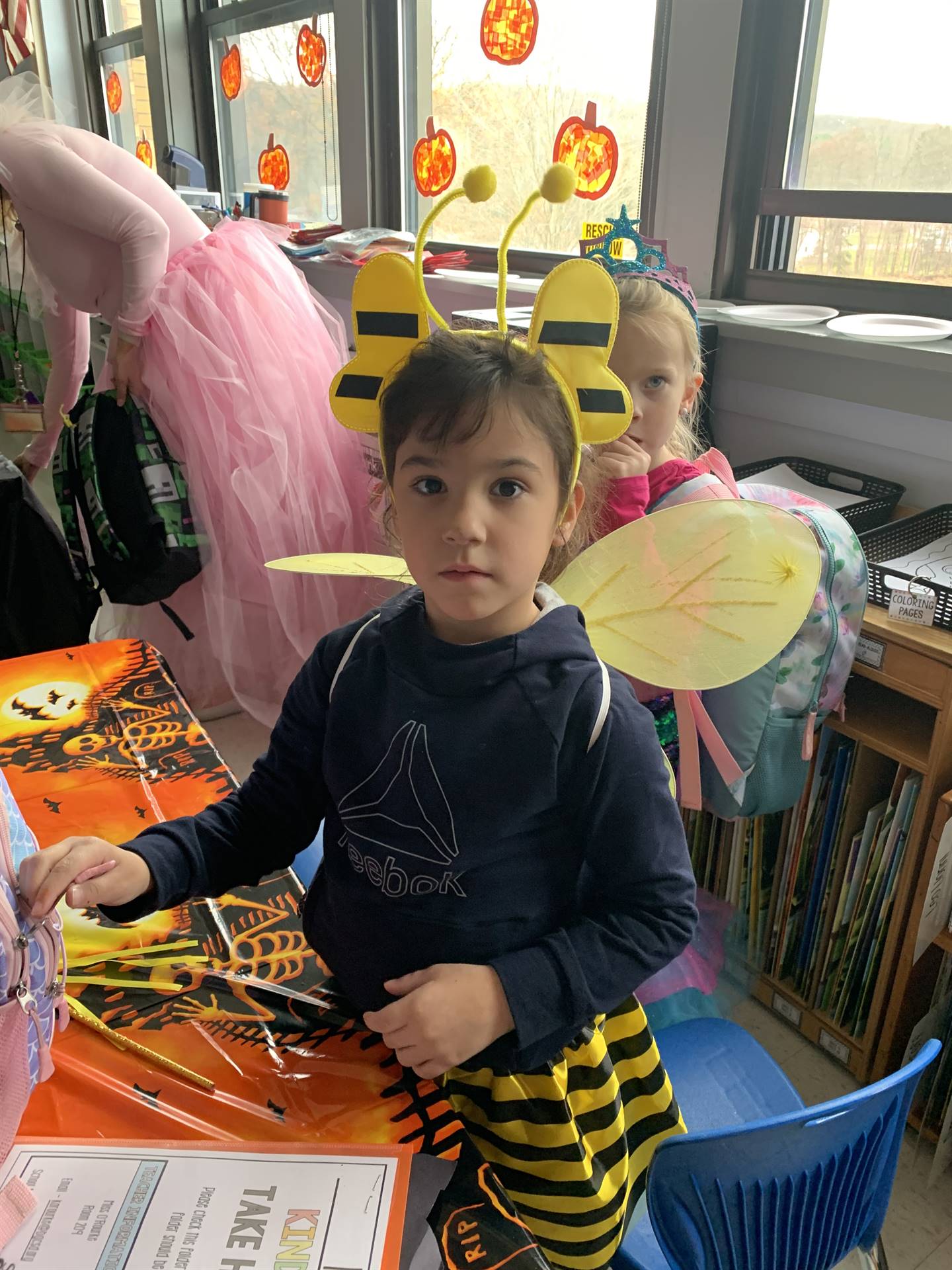 a student dressed as a bumble bee