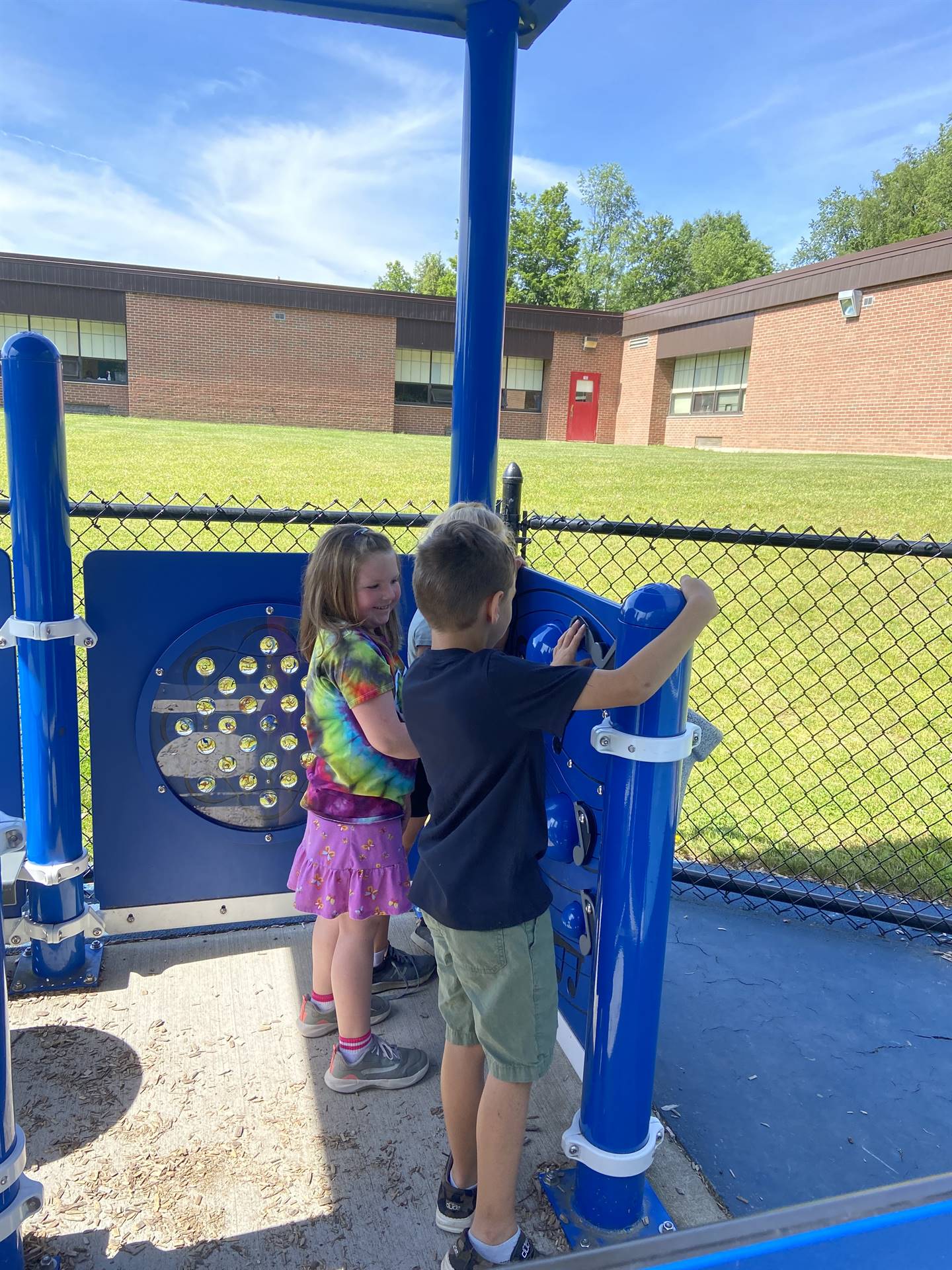 2 kids on playground