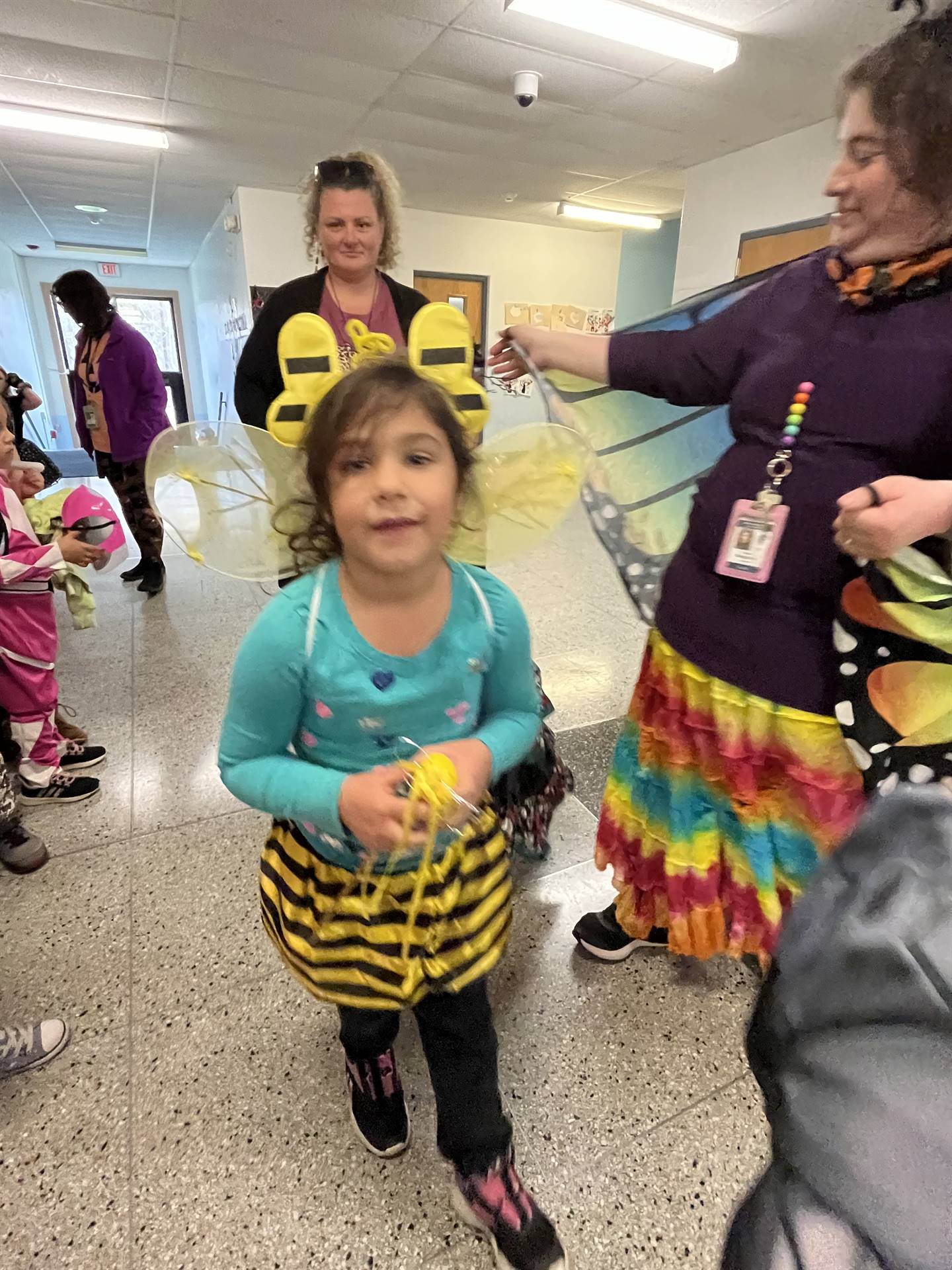 a student dressed as a bumble bee