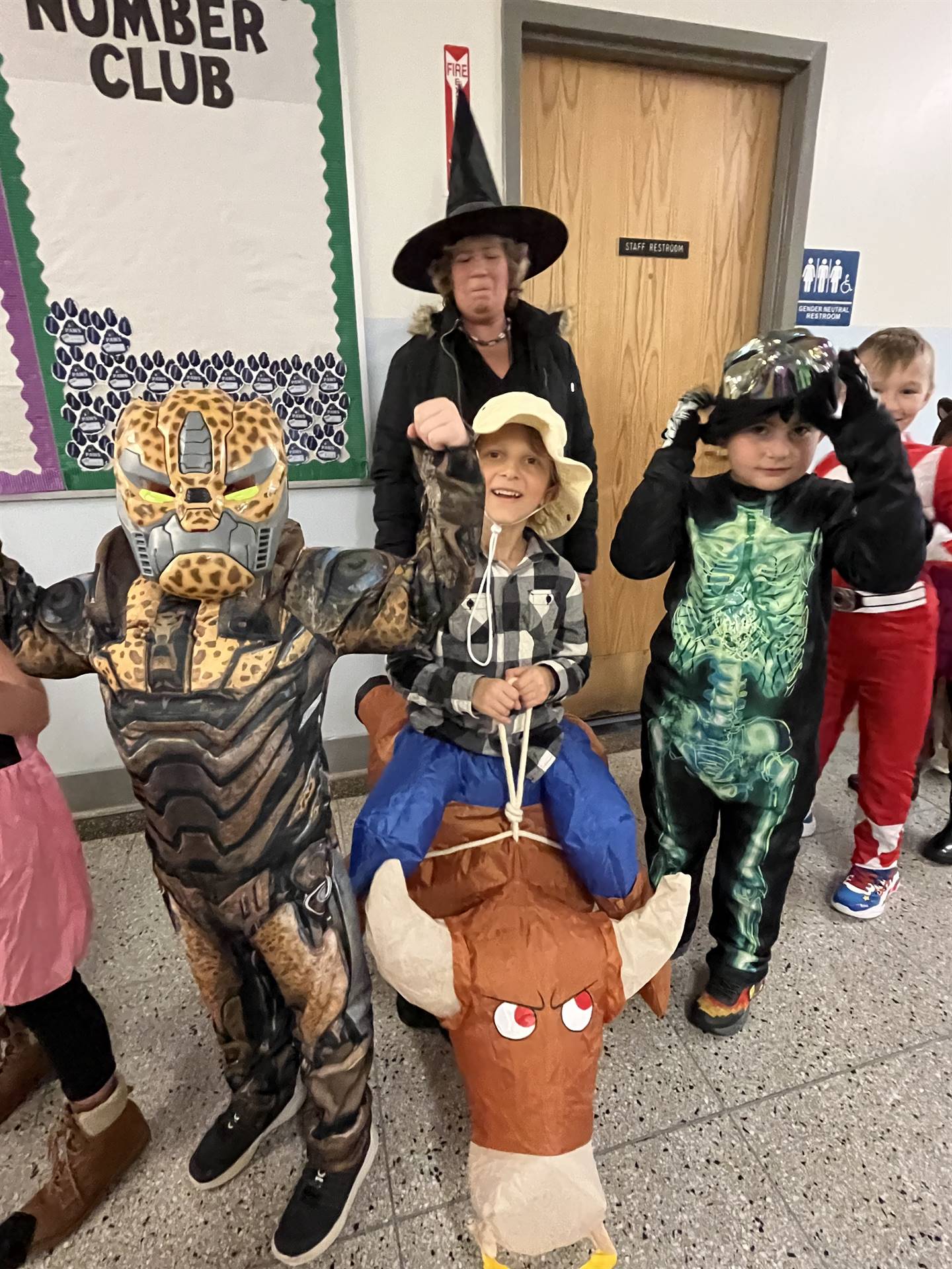 group of students dressed up for Halloween